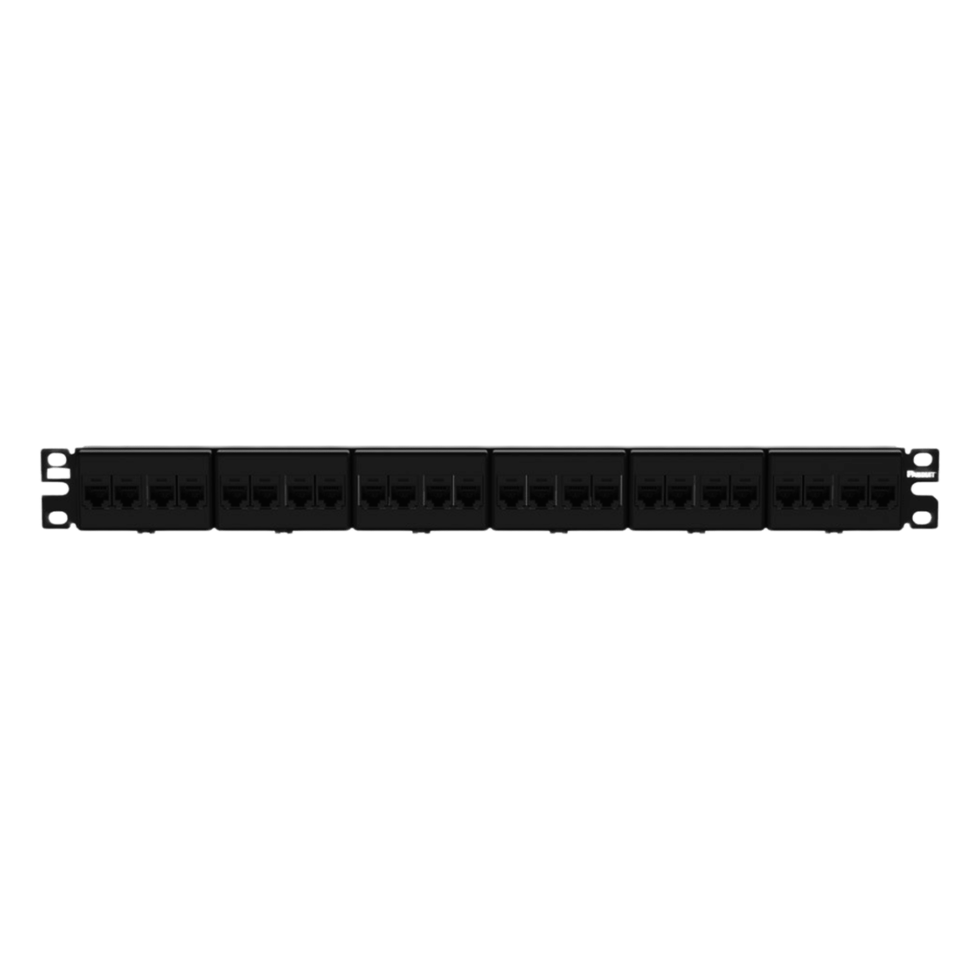 Panel de Parcheo / 24 Puertos / Categoría 6A / 1 UR / Plano / Negro — PANDUIT · SKU CP246X88BL