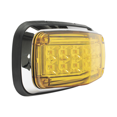 Luz de advertencia 8 X 4", Color Ámbar, IP67, SAE, Ideal para Ambulancias
