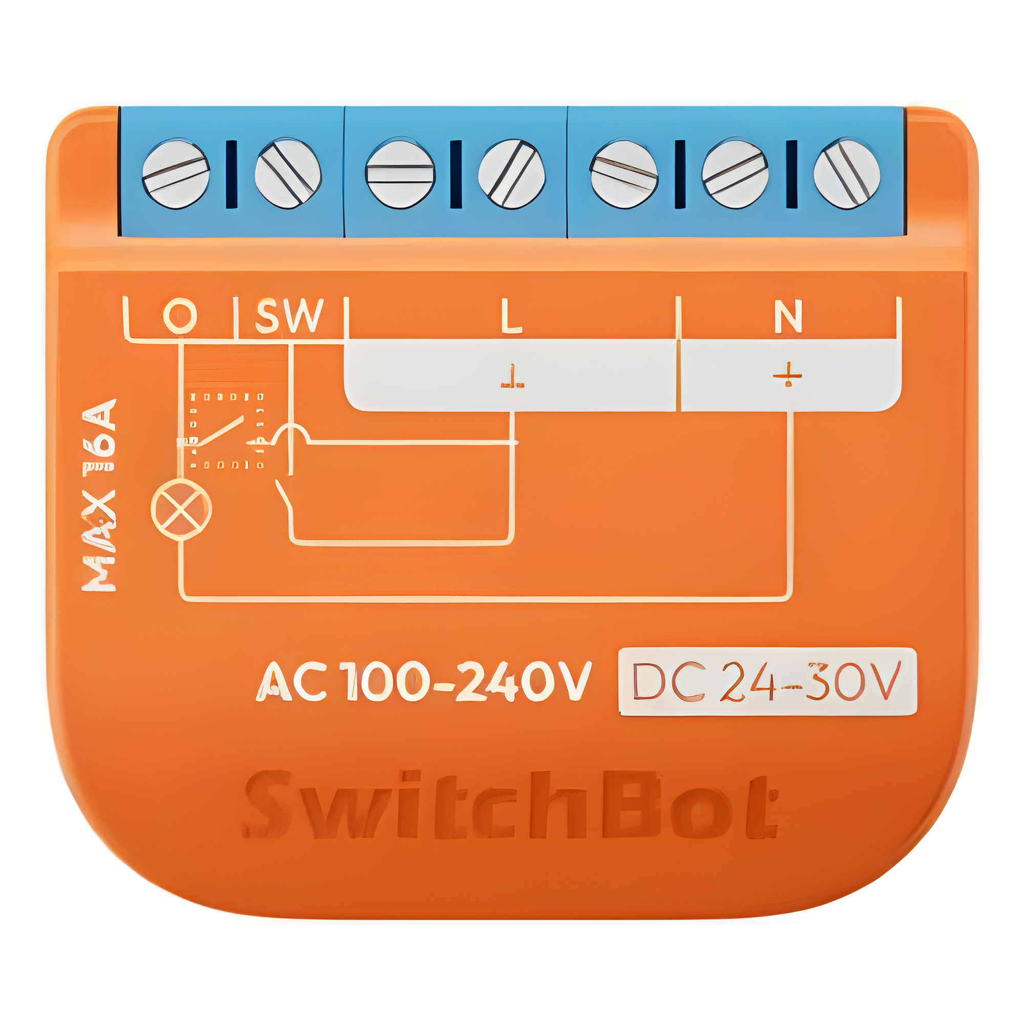 Switch Relevador Inteligente conectividad inalambrica Wifi y BLE / Medición de Consumo / Control de Encendido Apagado / Compatible con asistentes de voz / Dimensiones 42x36x16 mm — SWITCHBOT · SKU SWITCHBOTRELSW1PM