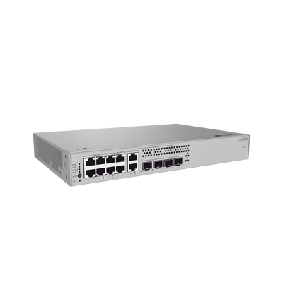 Switch de Acceso eKit Administrable / Capa 2 / 6 Puertos PoE+ Gigabit + 2 Puertos PoE+ Multi-Gigabit (2.5 Gbps) + 2 Puertos Gigabit + 2 Puertos SFP + 2 Puertos SFP+ / PoE Perpetuo / Presupuesto PoE 128 W / Sin licenciamiento