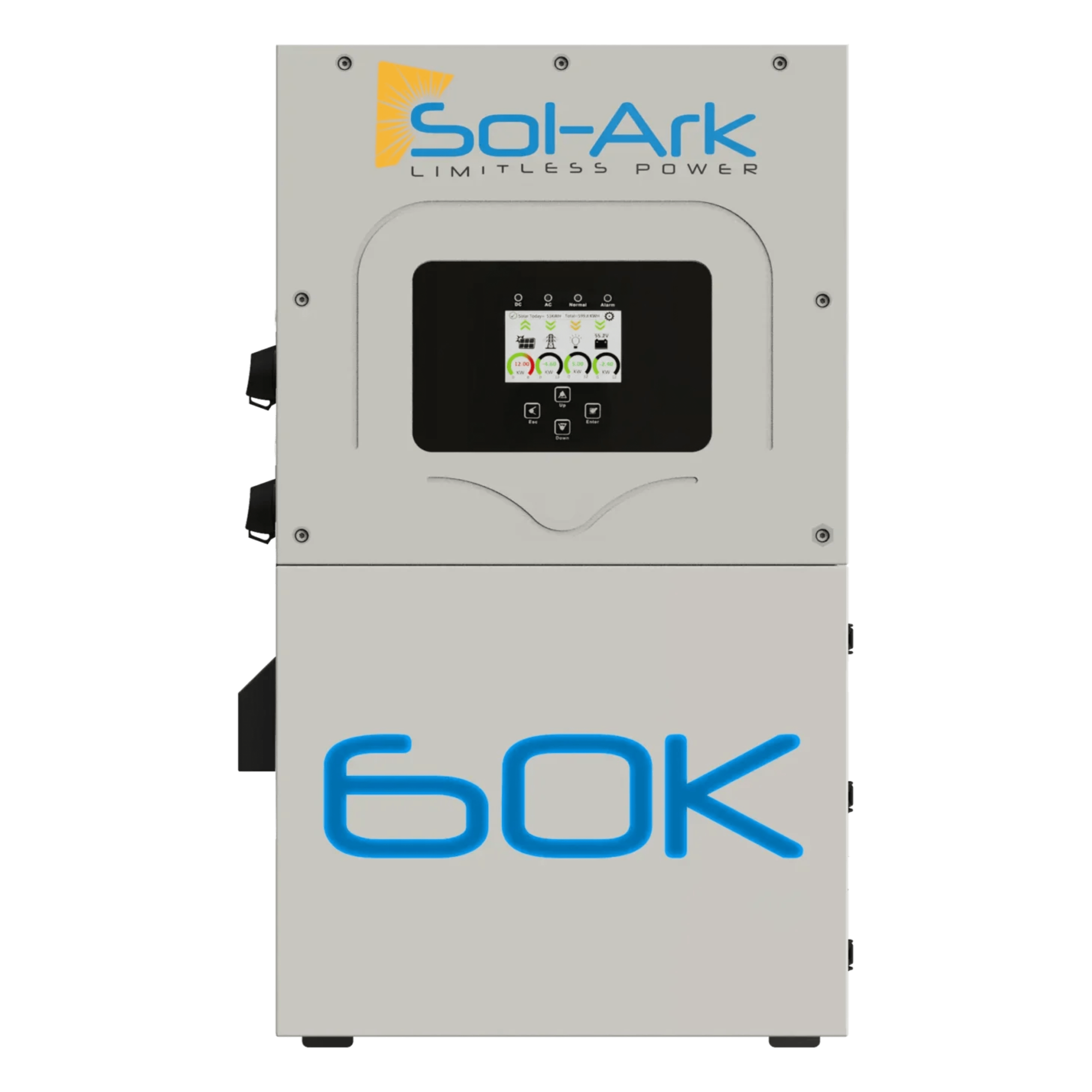 Inversor Hibrido Interactivo SOL-ARK, 60 Kw, 480 Vcc, 3 fases, IP65, Entrada de Baterías a 160-800 Vcc · SKU 60K3PN480V
