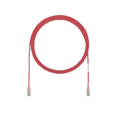 Cable de Parcheo UTP Cat6A, CM/LSZH, Diámetro Reducido (28AWG), Color Rojo, 15.24 Metros (50 Pies) — PANDUIT · SKU UTP28X50RD