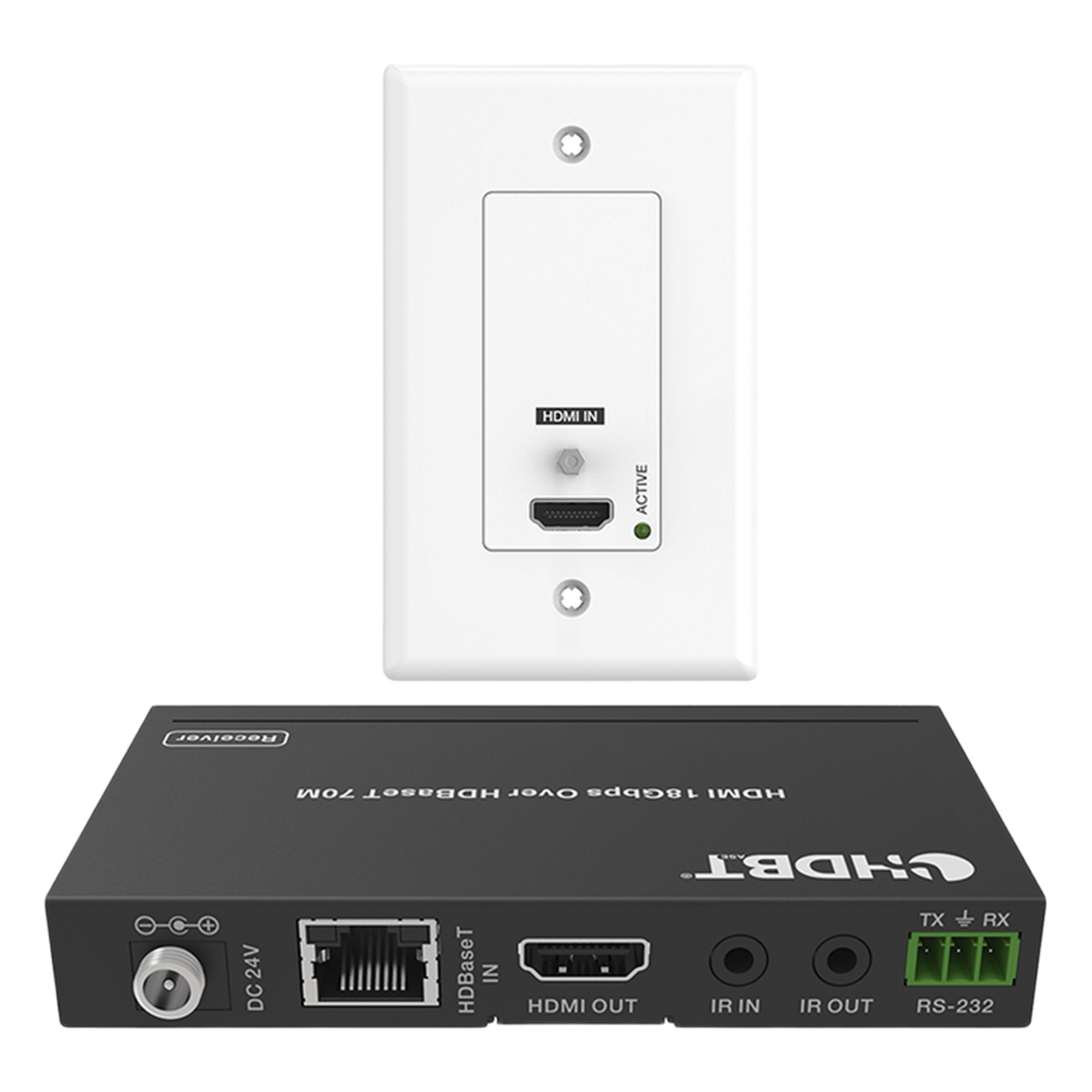 Kit Extensor HDBaseT | 4K2K@60Hz 40m | 1080p 70m | Función PoC | IR Bidireccional | RS-232 | — EPCOM PROAUDIO · SKU EPP-WPB70