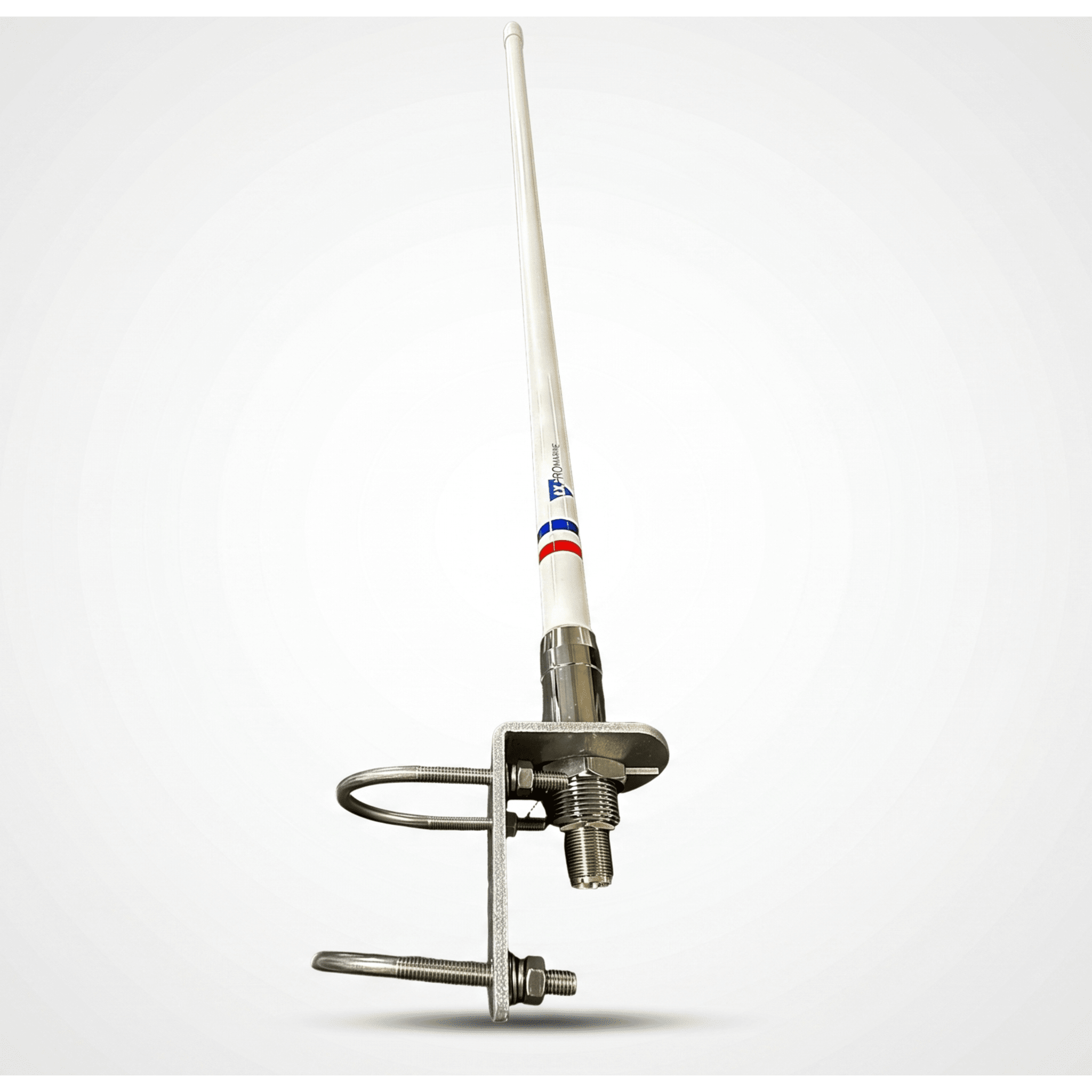 Antena VHF Marina de Alto Rendimiento / 4 dBi / 156-163 MHz / Altura 1100 mm / Color Blanco / Conector SO239 — TXPROMARINE · SKU TX-110V-SYS