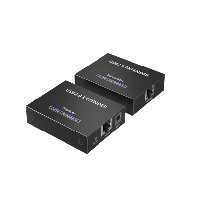 Kit EXTENSOR USB 2.0 de 4 Puertos para Distancias de Hasta 150 m | Soporta USB 2.0, USB 1.1 y USB 1.0 | UTP Cat 5e/6/6a/7 | Soporta Switch Gigabit | Ideal para Cámaras WEB, Impresoras, Escáner, Memorias, Mouse, etc.