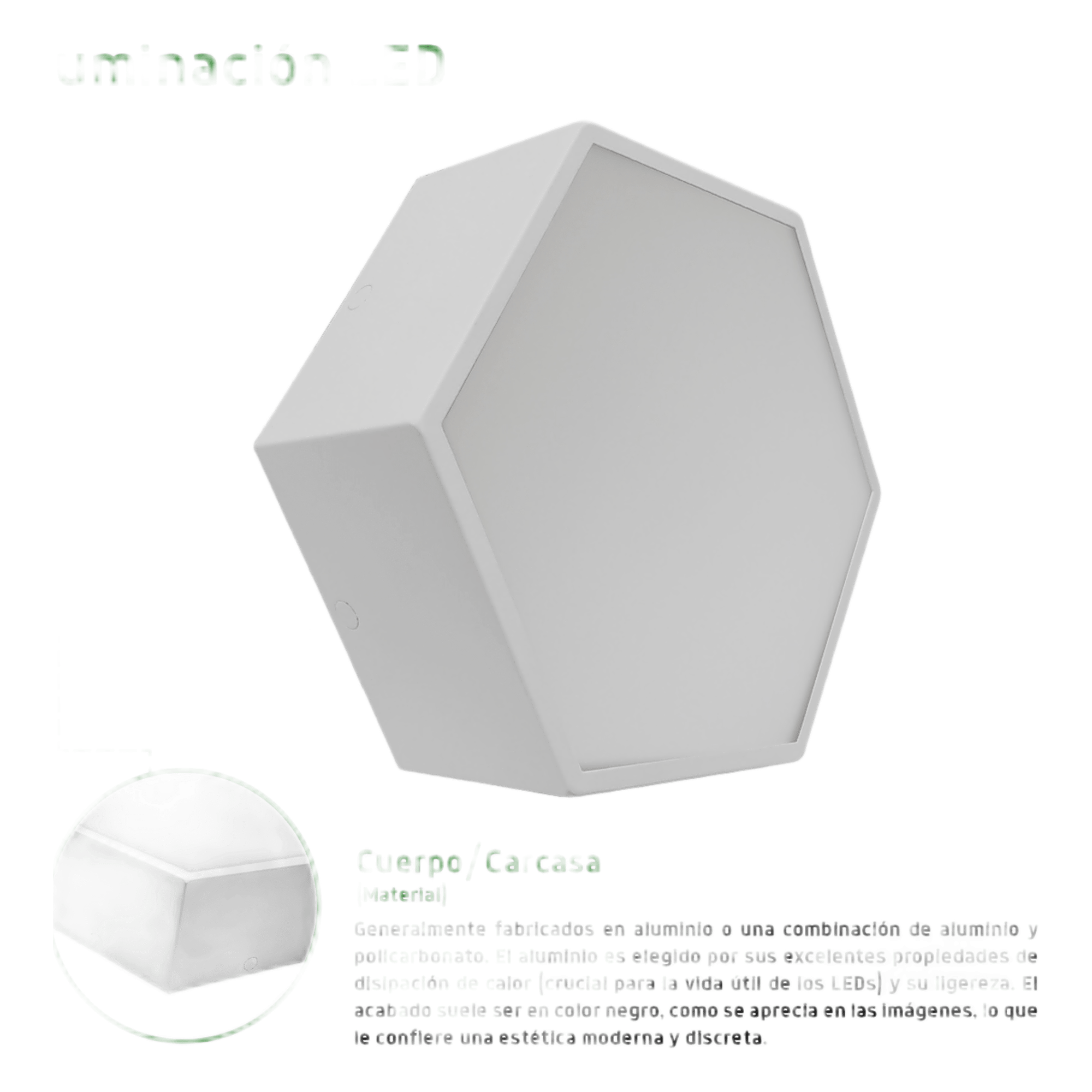 Lámpara LED Poligonal / 18 W / 1 800 lm / 6 500 K / 140° / Montaje Sobreponer o Suspendido / 85-265V~ 50/60 Hz — JWJ · SKU JLCR-2008-B
