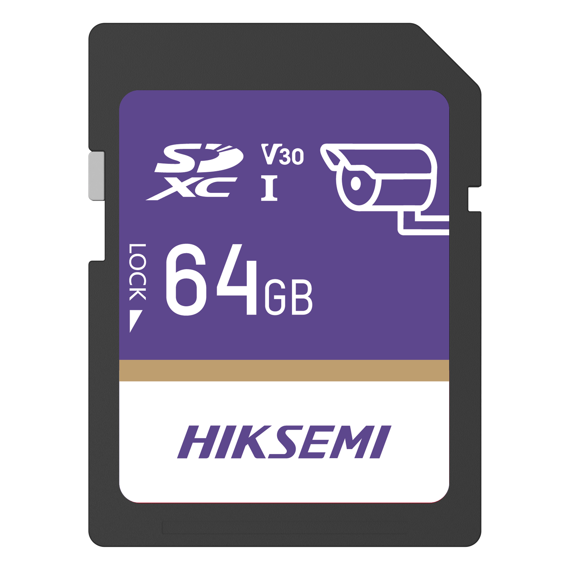 Tarjeta SD GuardPro P10 / 64 GB / 100 MB/s Lectura / 90 MB/s Escritura / Clase 10 U3 V30 / 3D TLC NAND / Especializada Para Videovigilancia 24/7 — HIKSEMI by HIKVISION · SKU HS-SD-P10/64G/GUARDPRO