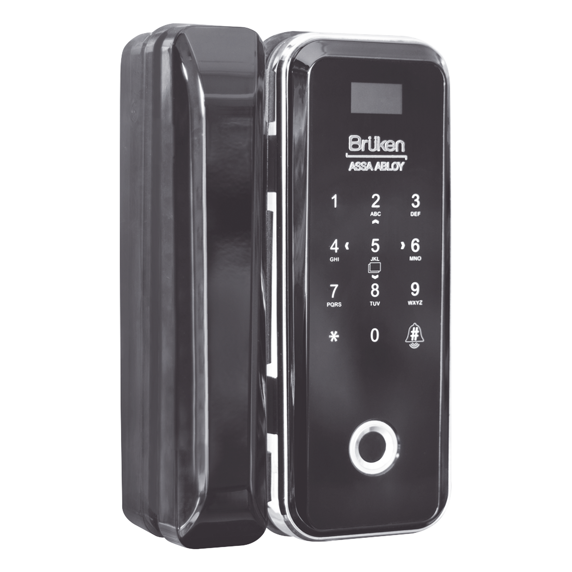 Cerrojo Electrónico con Lector de Huella/ Contraseña/ Tarjeta para Puerta de Vidrio — BRUKEN ASSA ABLOY · SKU BRK3550