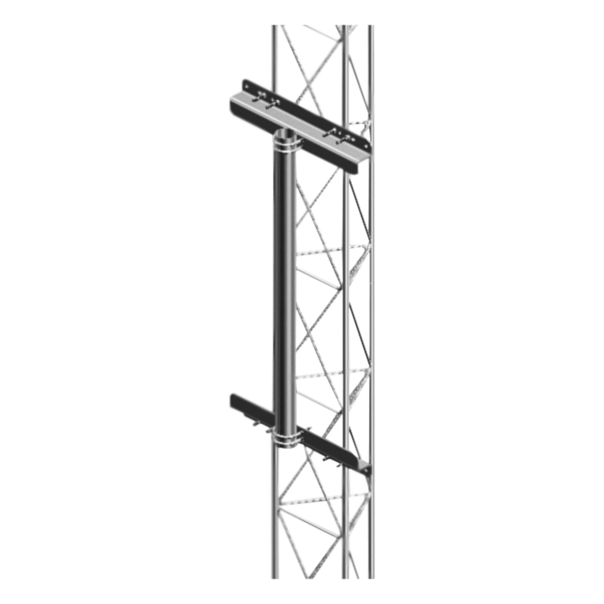 Mástil para Torre de Tramo / 1 m (3.3 ft) / Galvanizado por Inmersión en Caliente / Compatible STZ30G STZ35G STZ45G / Soporte de Antenas Pesadas — SYSCOM TOWERS · SKU SFM-1MG