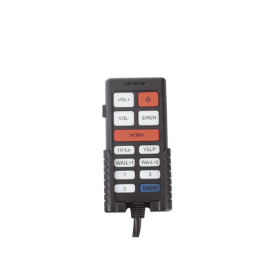 Sirena Vehicular de 100W de Potencia, Con Controlador Unimando Para Tonos, Control de 3 Salidas Auxiliares, Microfono e Interconexión a Radio