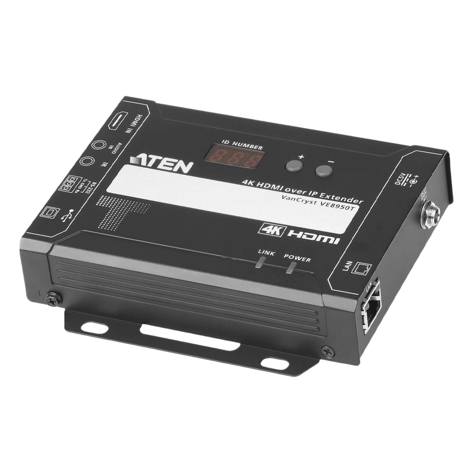Transmisor Video sobre IP HDMI | 4K Ultra HD 4096x2160 @ 30Hz | Compresión Lossless con Latencia Ultra Baja | PoE Integrado | Video Wall 8x8 | Control RS-232 e IR | Compatibilidad con Aplicación Móvil | Escalabilidad Ilimitada — ATEN · SKU VE8950T