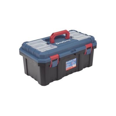Caja de plástico Reforzada de 19 in. para Herramientas.