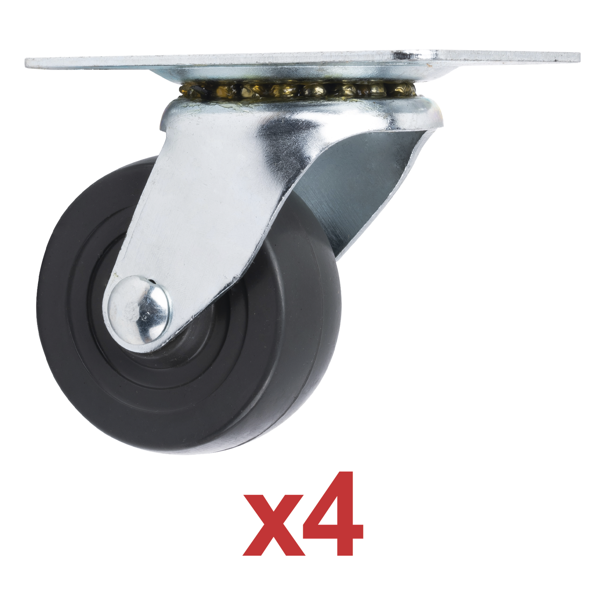 Kit de Ruedas Locas para Racks / 2.5 in (6.35 cm) / Carga 125 lb por Rueda / Base 3 7/8 x 2 3/4 in (9.8 x 7 cm) / Altura 3.25 in (8.25 cm) — SYSCOM · SKU ROD42.5