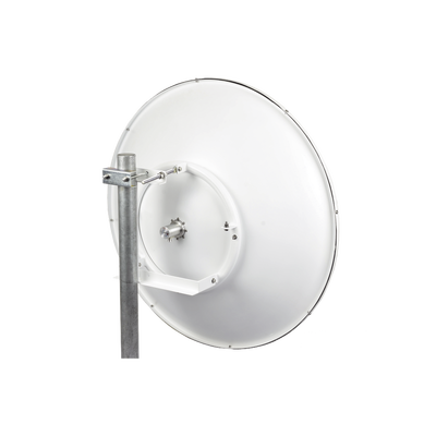 1 Antena Direccional de alto rendimiento / diámetro de 60 cm / 5.9-7.2 GHz / Ganancia 30 dBi / SLANT de 45 ° y 90 ° / Ideal para 30 km / Conector N-Hembra / Montaje y jumpers incluidos.