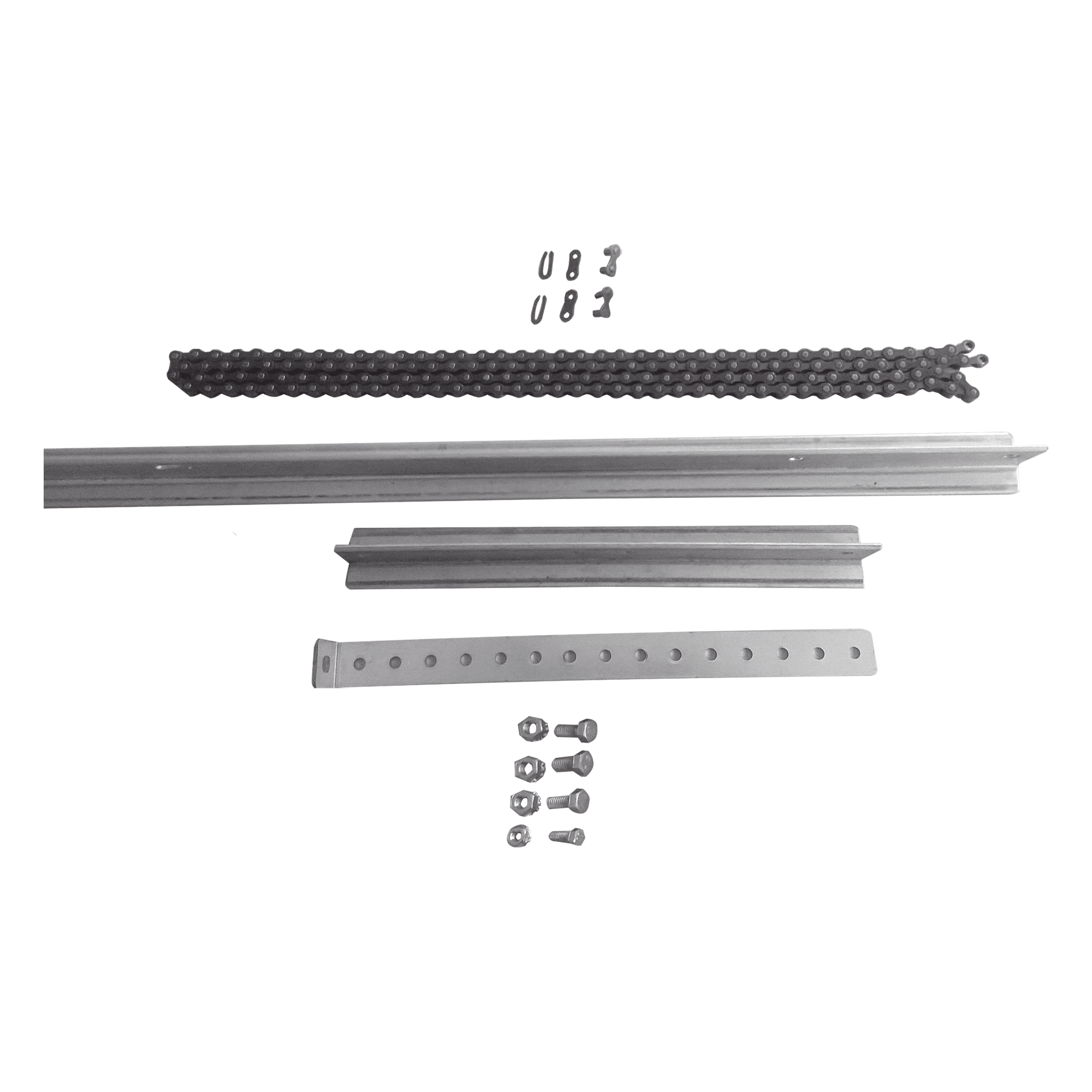 Extensión de Riel Tipo T para Portones / 1 Metro / Cadena de Alta Resistencia 2 mts / Conector Modular para Múltiples Secciones / Compatible con ACCESSRAILT3 / Bracket y Tornillería Incluidos — ACCESSPRO · SKU ACCESS-EXT-RAILT