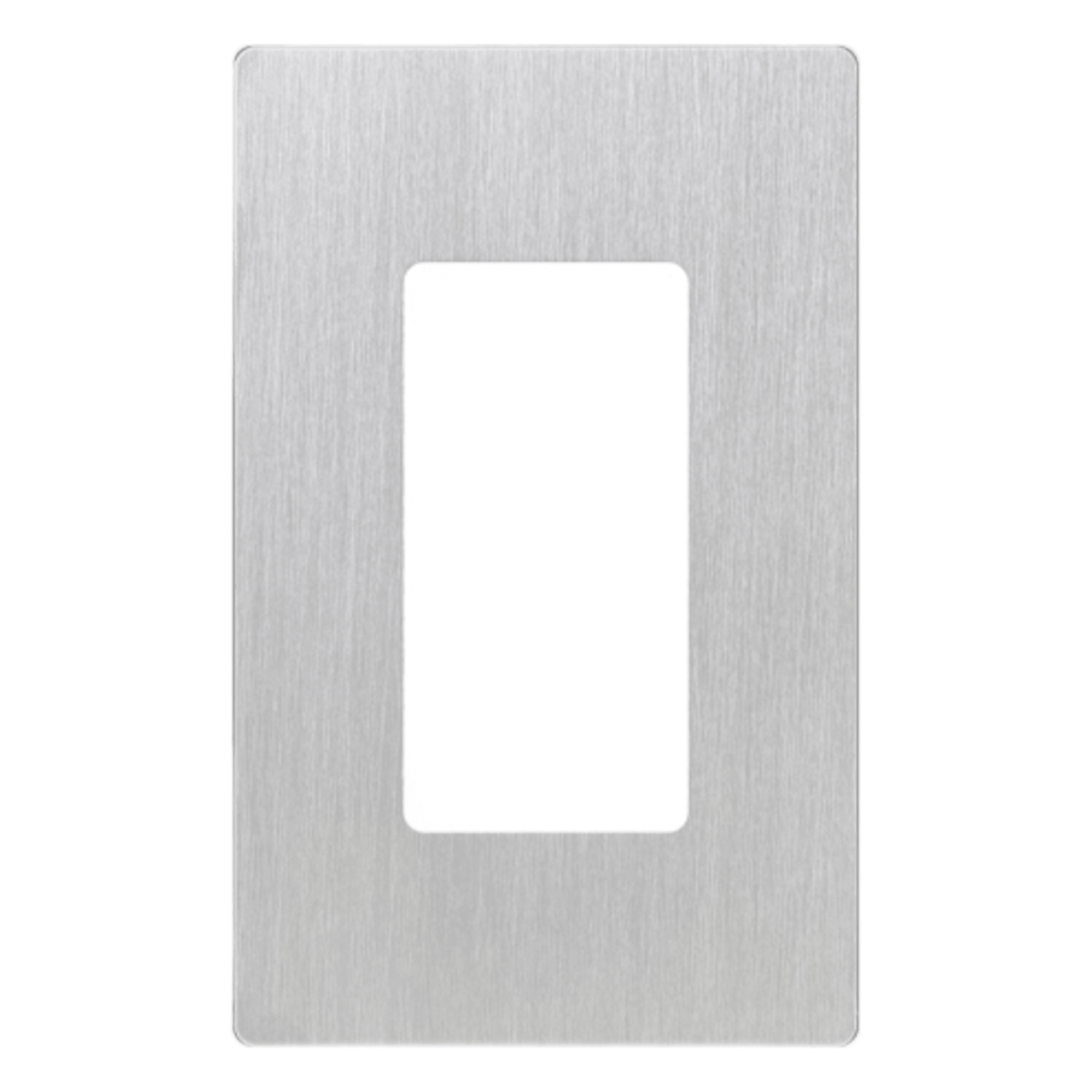 Placa de pared Claro de 1 espacio sin tornillos visibles, acabado en acero inoxidable, para atenuadores y controles Lutron Maestro, Diva, Skylark y control Pico — LUTRON ELECTRONICS · SKU CW1SS