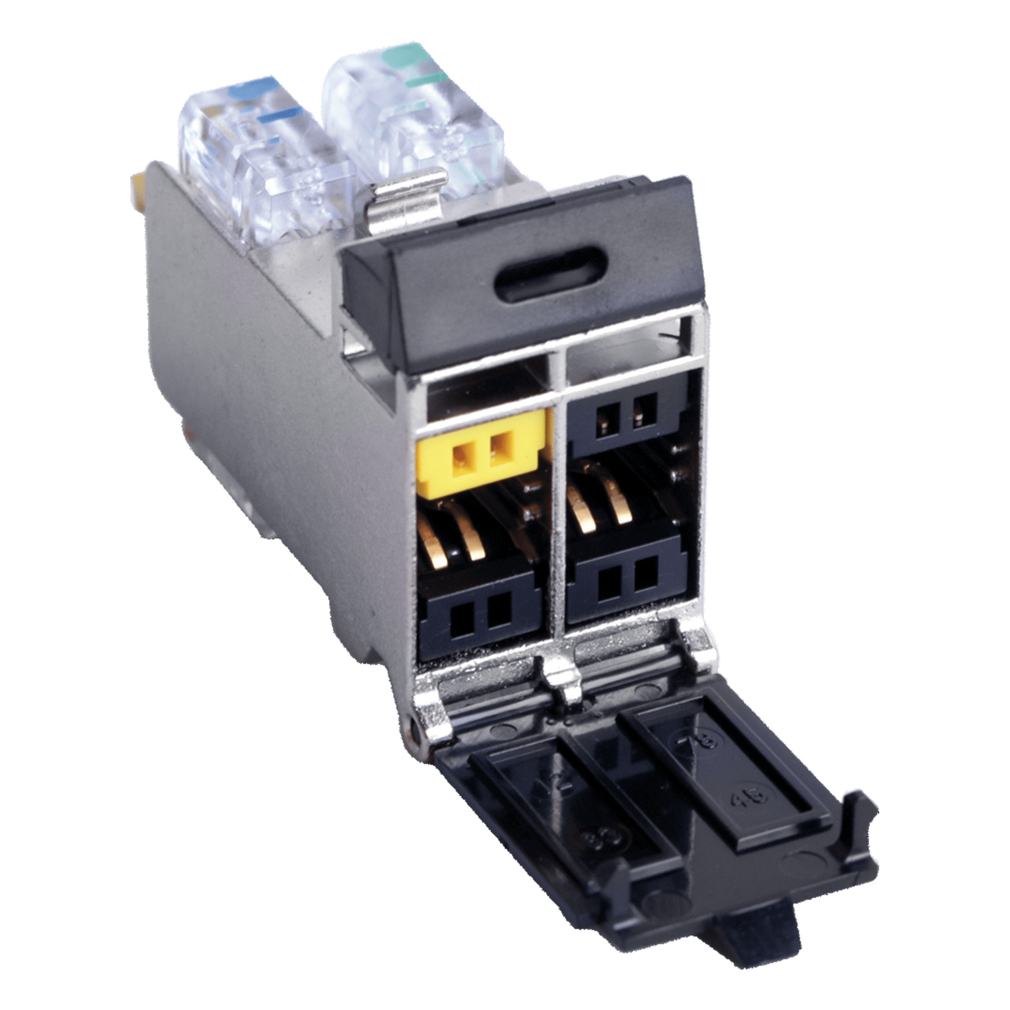 Jack Tera Categoría 7A, con Puerta Protectora, para Aplicaciones de Servicios Compartidos, Color Negro — SIEMON · SKU T7F-01-1