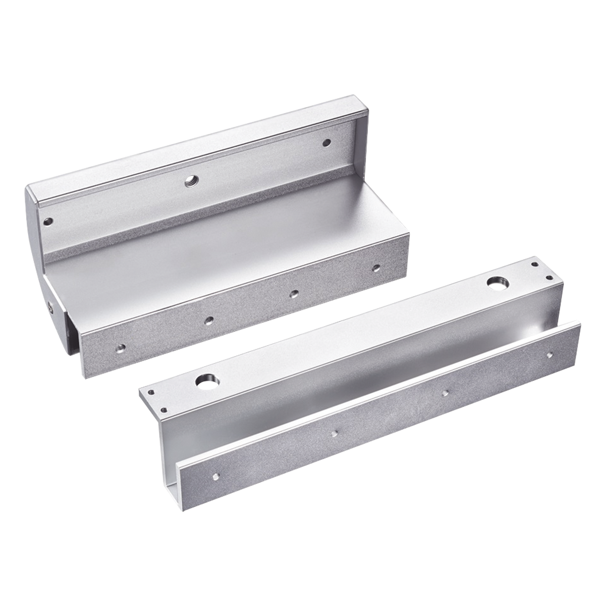 Montajes en U para puertas de Solo Cristal ( puerta y marco) para uso con Chapa Magnética MAG600NLED y MAG600NTLED — ACCESSPRO · SKU BU600NDLED