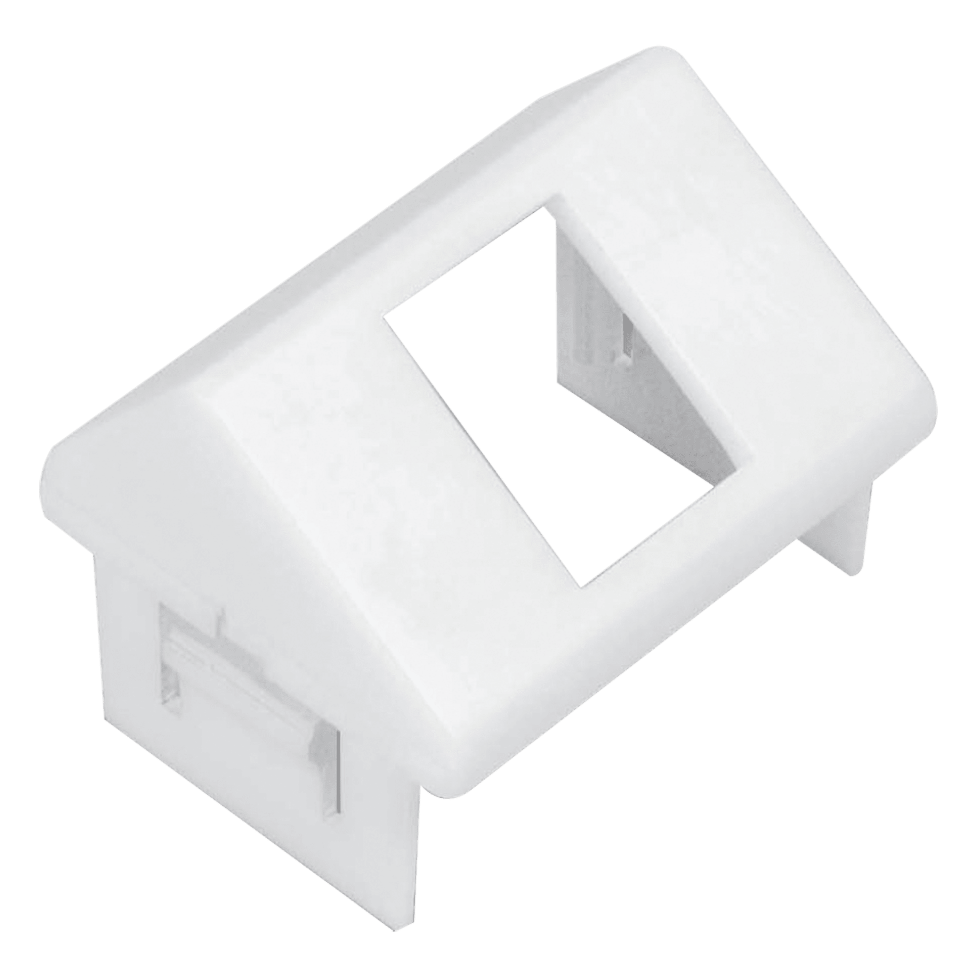 Adaptador para Placa de Pared CT, de una Salida, Angulado, Color Blanco — SIEMON · SKU CTE-MXA-01-02