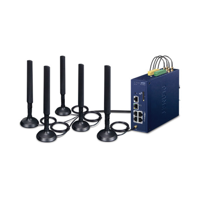 (LoRa) Gateway Industrial LoRaWAN Celular 5G NR Con 5 Puertos 10/100/1000T