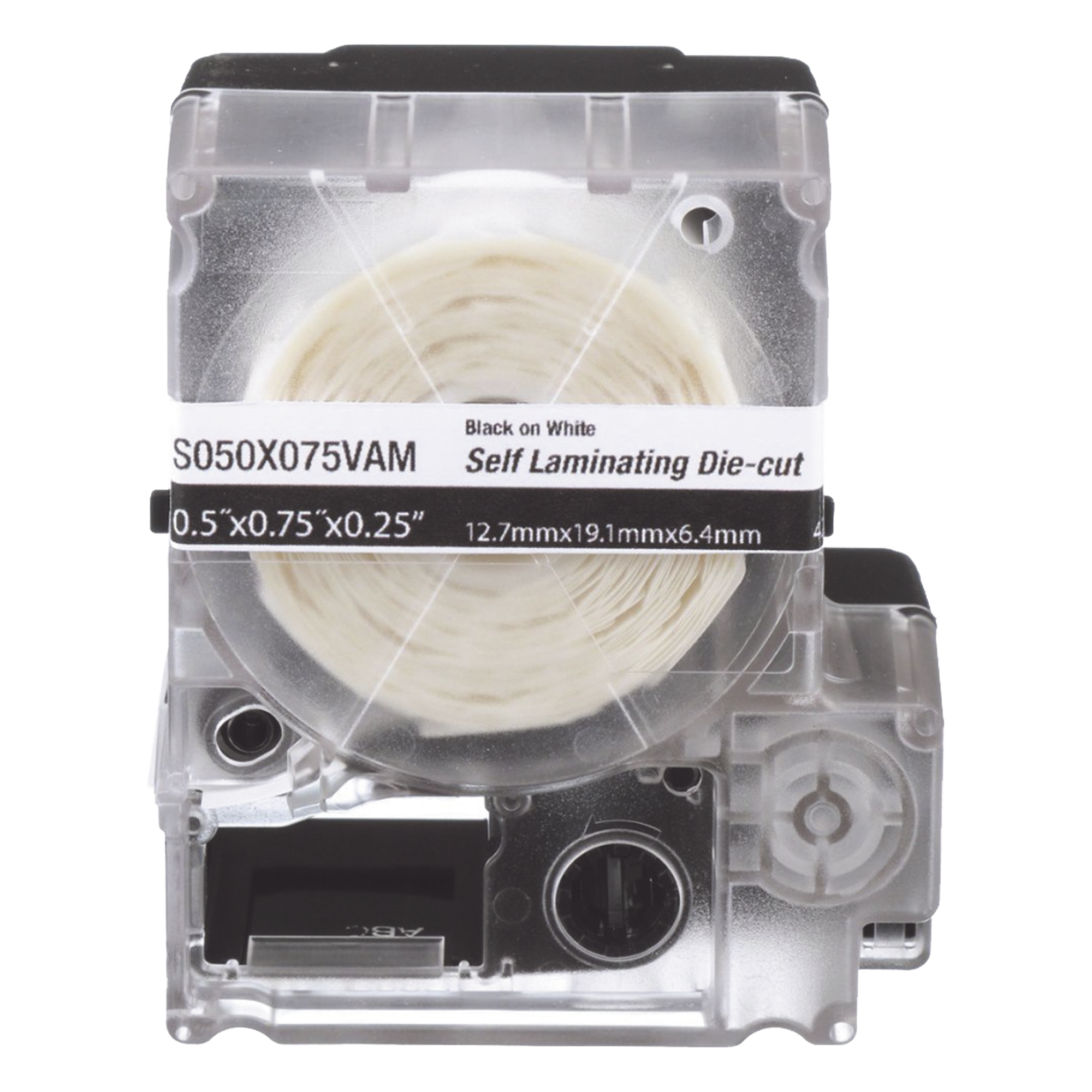 Casete de 200 Etiquetas Autolaminadas de 25.4 x 38.1 mm (1 x 1.5 Pulgadas), para Cables de 3.1 a 7 mm (0.12 a 0.28 Pulgadas) de Diámetro, Área de Impresión Color Blanco — PANDUIT · SKU S100X125VAM