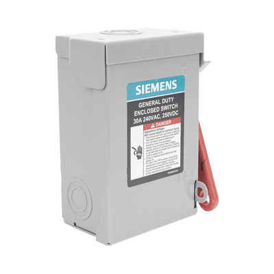 Interruptor de Seguridad GNF221A, 240Vca, 2 polos, 30 Amp, sin portafusibles, Nema 1.
