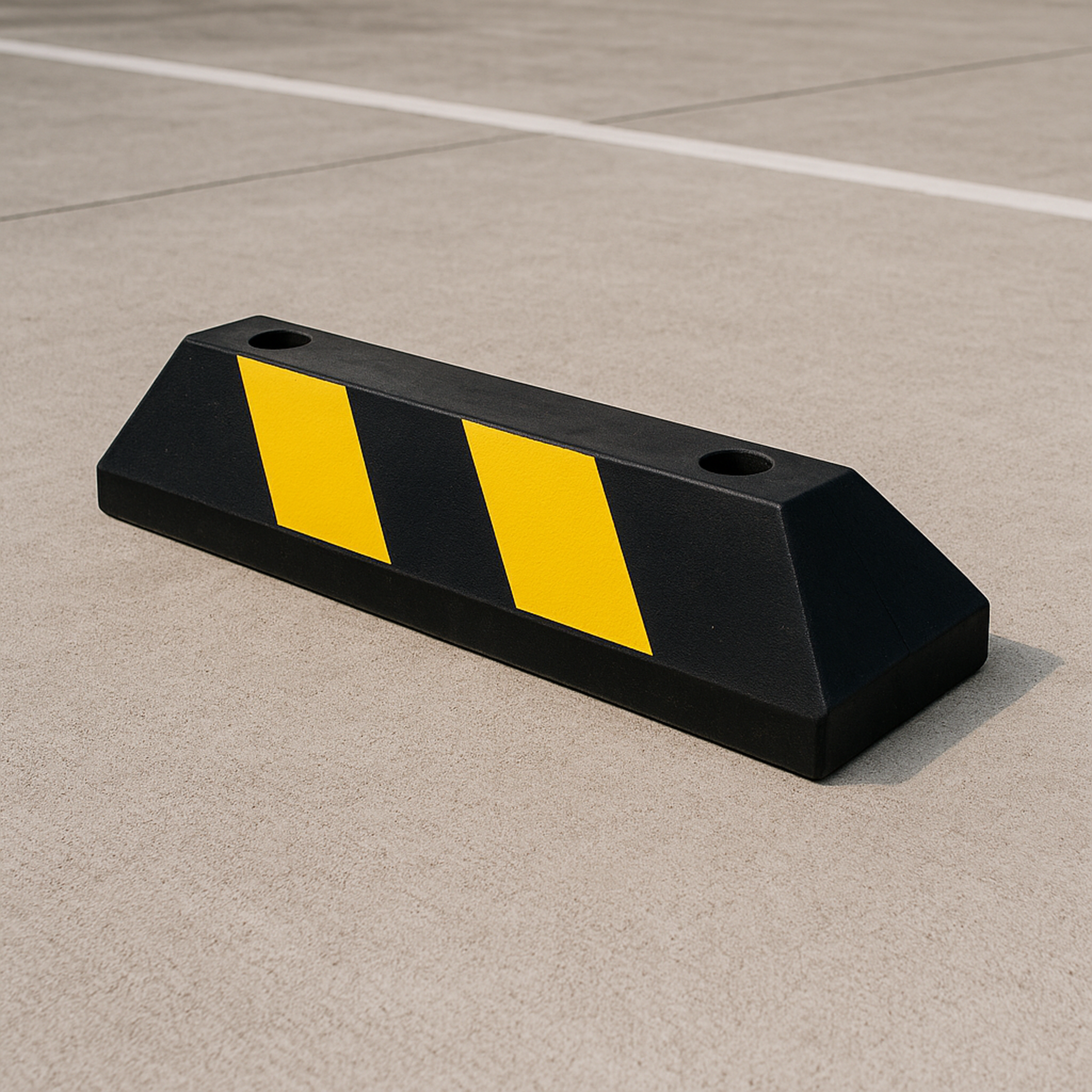 Tope Vehicular P / Estacionamiento / 55cm / Color Negro-Amarillo.