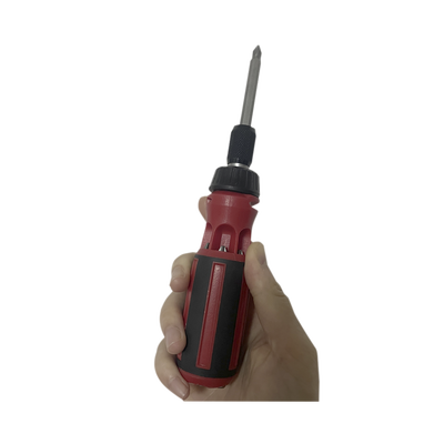 Desarmador 6 en 1 con Mango de Agarre Plástico (Torx #10 y #20, Hexagonal #5, PH0, PH2, Plana #5)