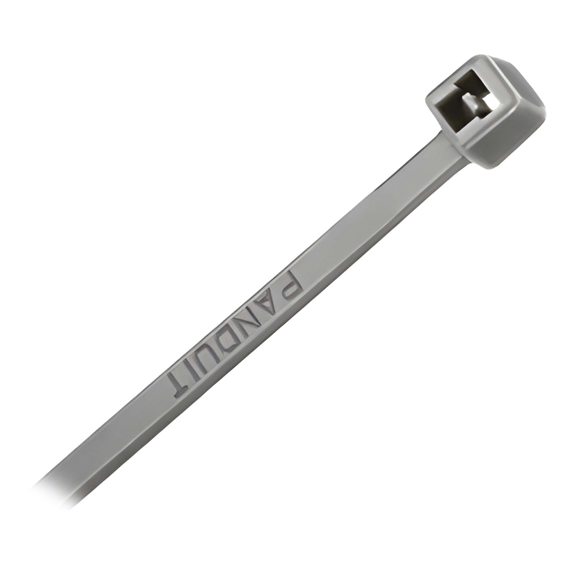 Cincho de Nylon 6.6, Color Gris, 290 mm largo x 3.7mm ancho, sección transversal intermedia, 1000pz — PANDUIT · SKU PLT3I-M8