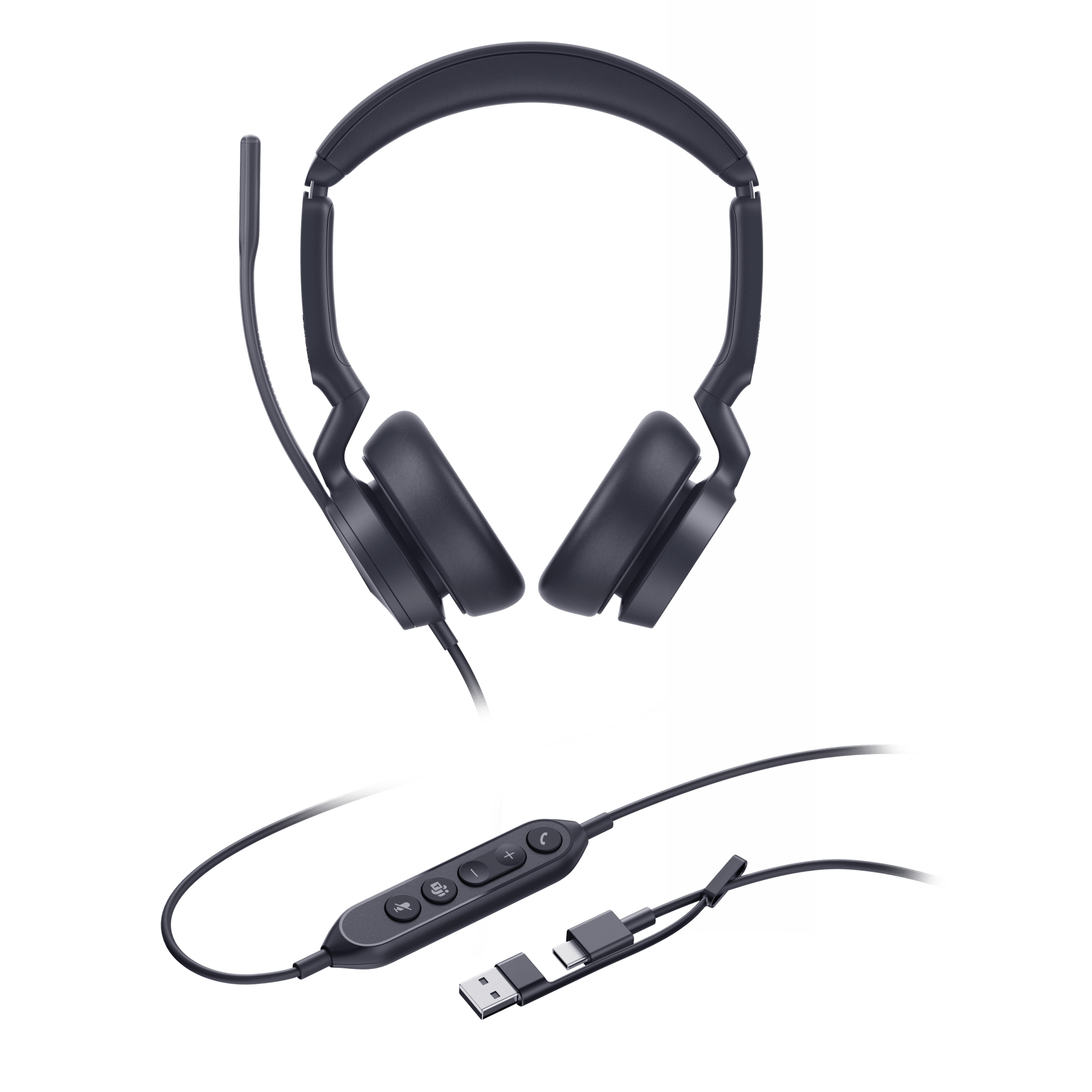 Diadema Alámbrica Yealink UH46 Dual USB-C/A Certificada con Microsoft Teams
