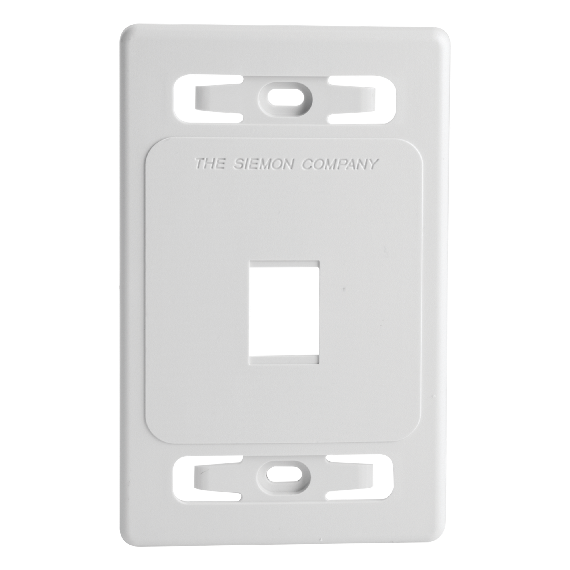 Placa de Pared Modular MAX, de 1 Salida, Color Blanco — SIEMON · SKU MX-FP-S-01-02