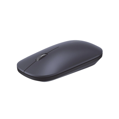 Mouse inalámbrico 2.4 GHz | Ultra Delgado y Silencioso | DPI 1000/1600/2000/4000 (Ajustable) | Alcance 10m | Scroll de Aluminio | Adaptable a diferentes superficies | Diseño suave al tacto | Contiene Receptor USB | Color Negro.