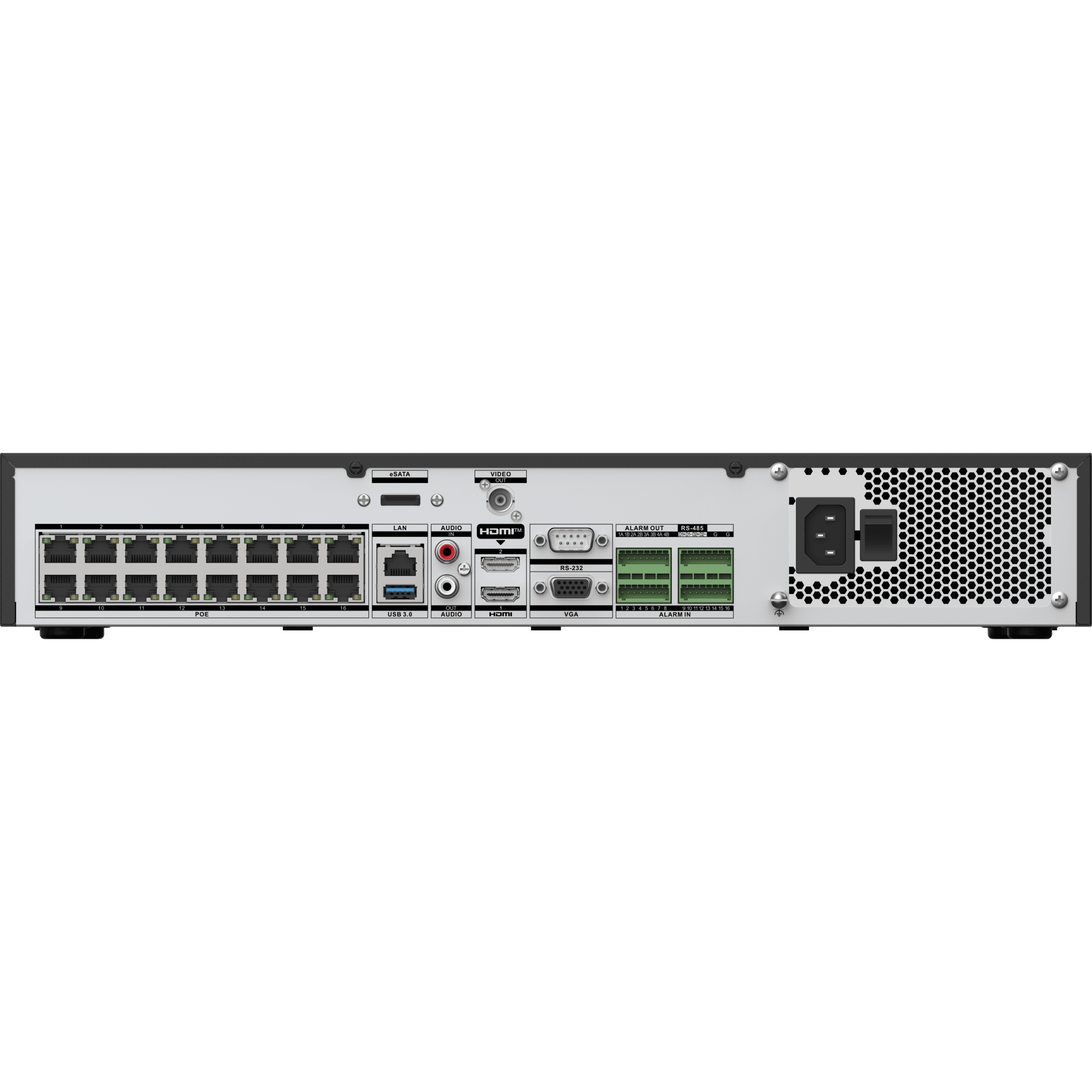  [AcuSeek] NVR 32 Megapixel (8K) / 16 Canales IP / 8 Bahías de Disco Duro / 2 Tarjetas de Red / HDMI en 4K / Soporta POS / Reconocimiento Facial / Bases de Datos / Hasta 100,000 Fotografías / AcuSearch