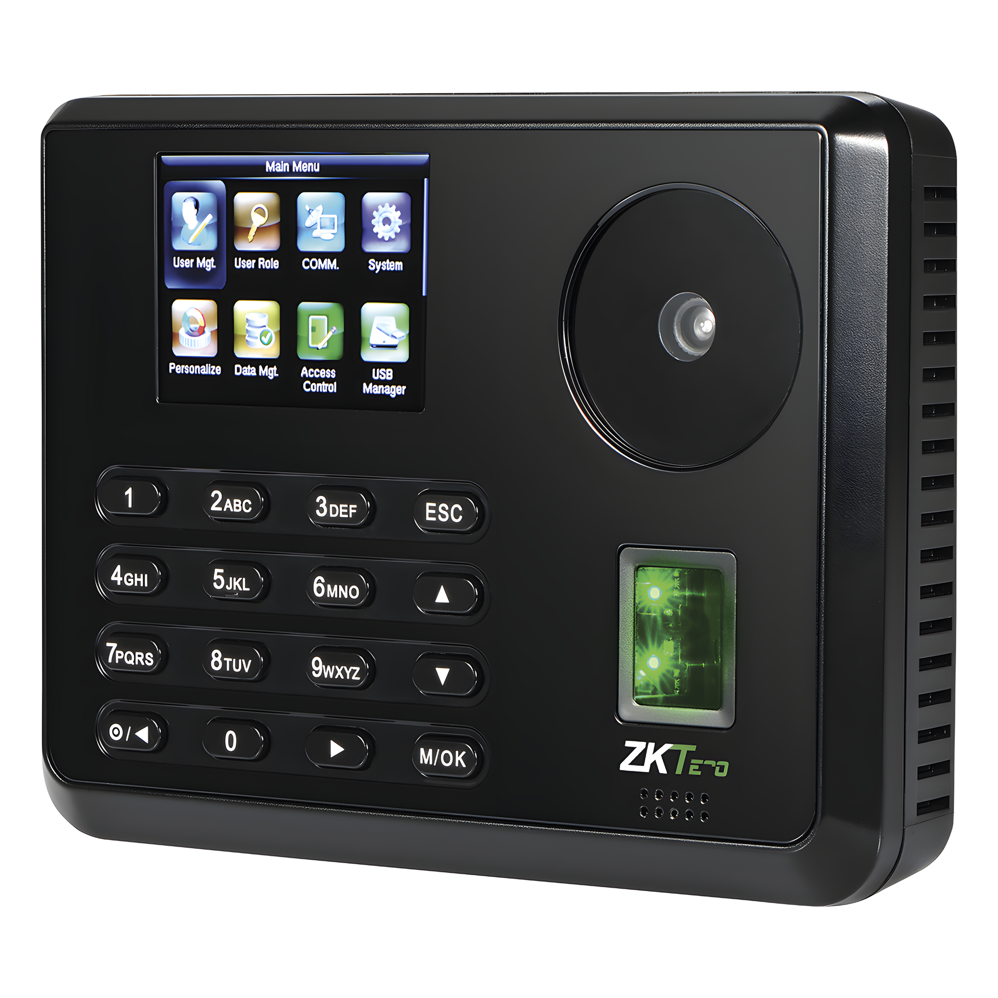 Terminal Biométrica de Palma y Huella / 600 Palmas 3,000 Huellas / Pantalla 2.8" / TCP/IP USB / 100,000 Eventos — ZKTECO · SKU P160