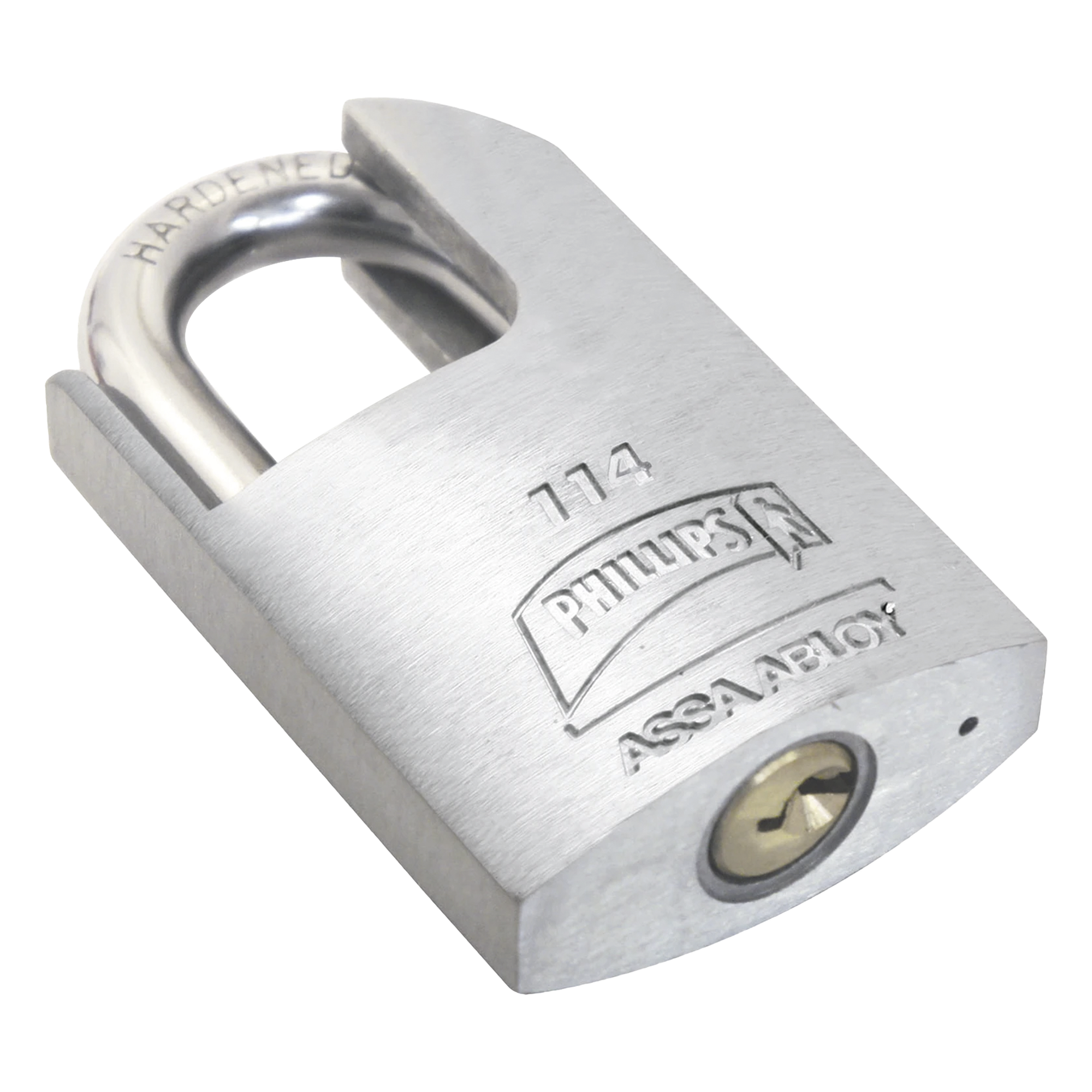 Candado Metálico Robusto para Puertas / Llave PH-52 para 5 pernos de combinación / Diseño Anti-palanca con Gancho Protegido. — PHILLIPS-ASSA ABLOY · SKU MX2419