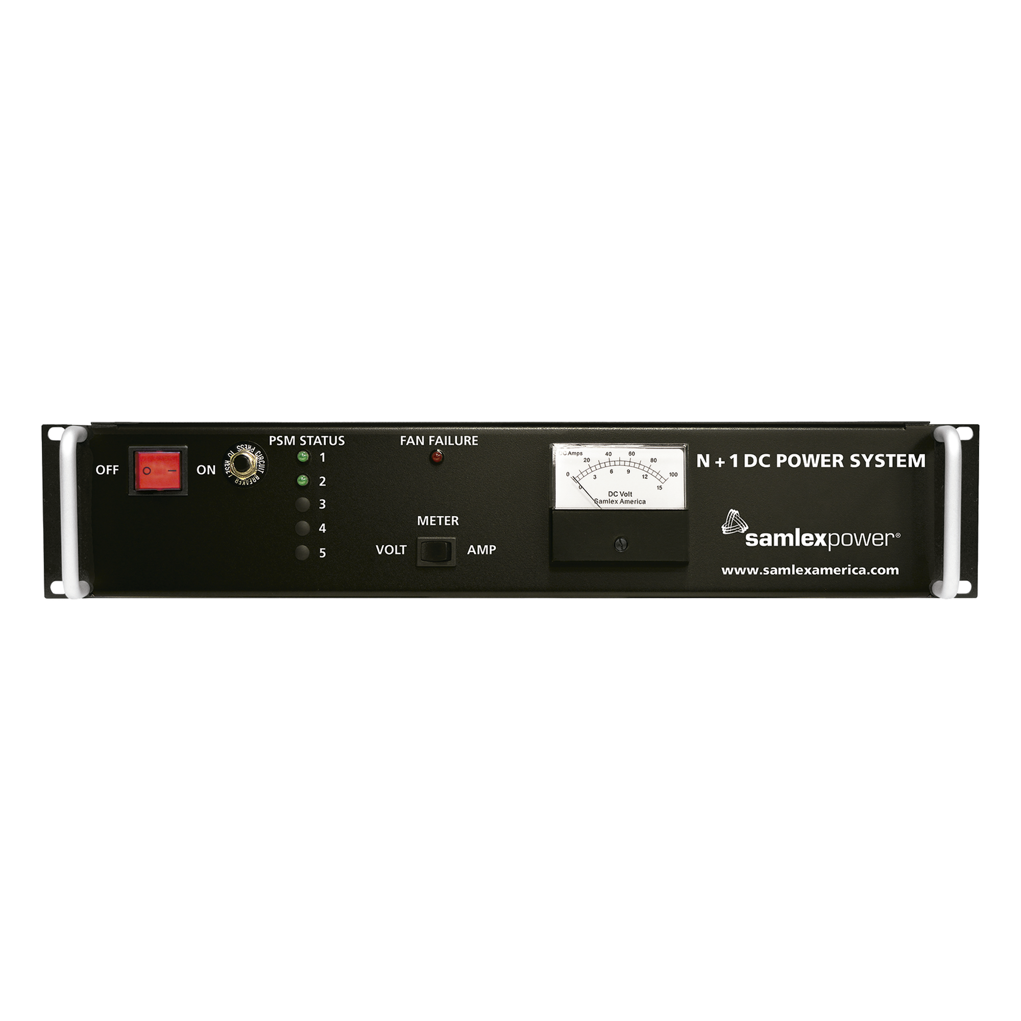 Fuente de Poder Conmutada 13.8V, 40A, Instalación en Rack con Cargador de Baterías — SAMLEX · SKU SEC-40BRM