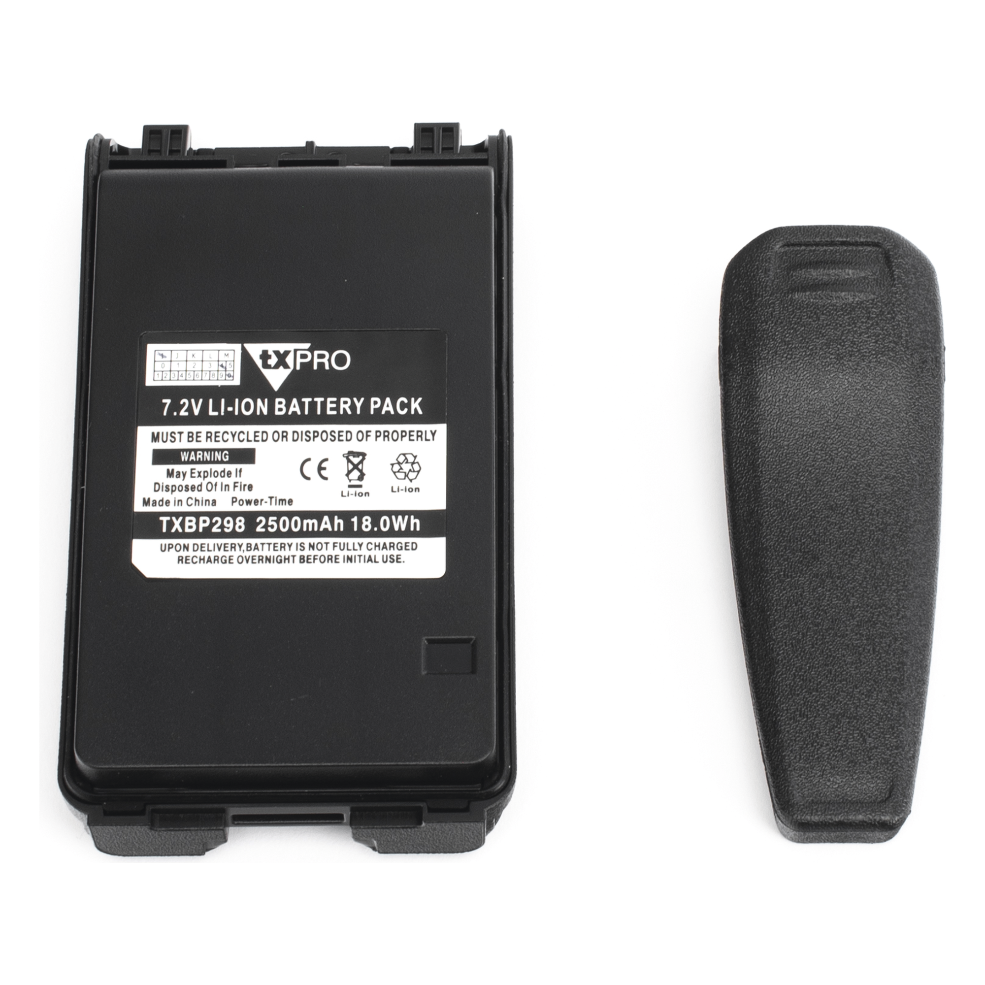 Batería Li-Ion / 2500 mAh / Sin Efecto Memoria / Baja Autodescarga / Clip Integrado