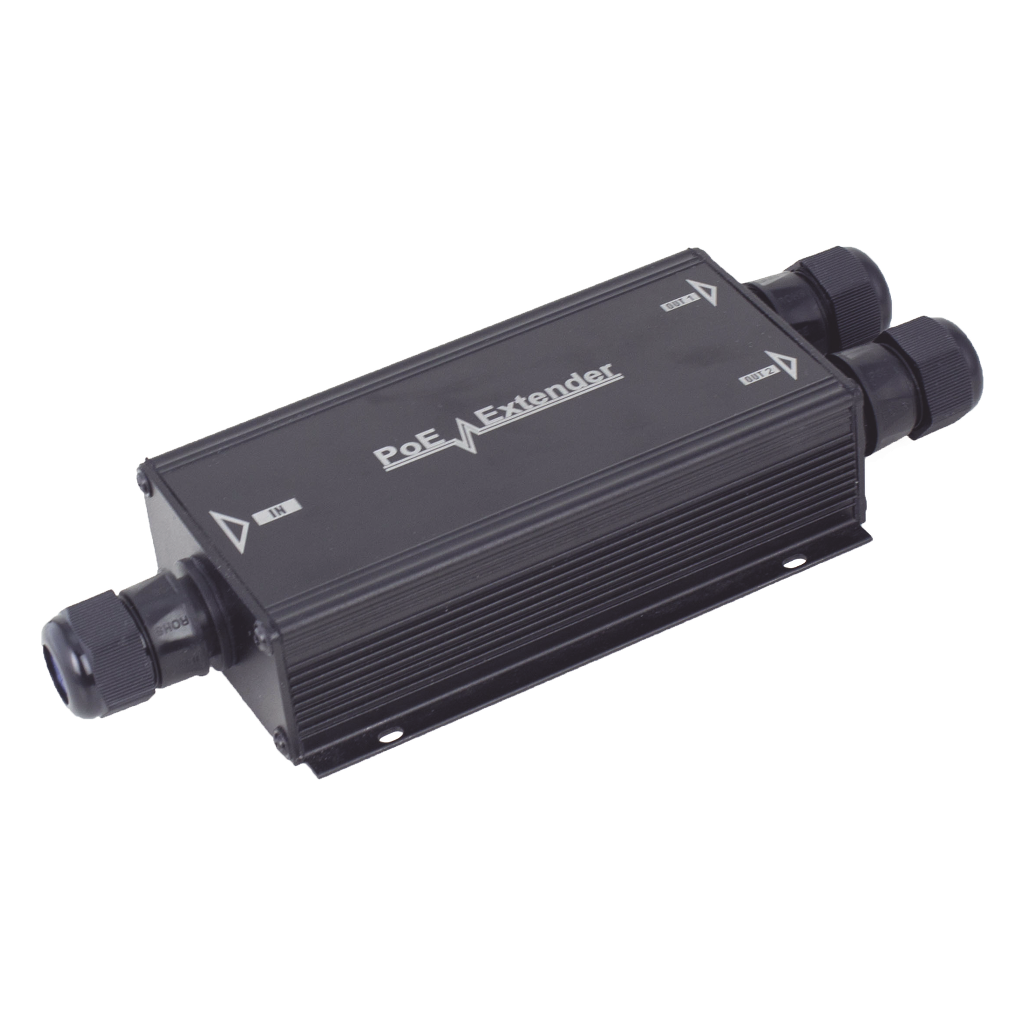 Extensor PoE/ 100 Metros / Intemperie (IP66) / 60 Watts / 1 puerto @ 2 salidas a 30 W / No requiere fuente de alimentación adicional — EPCOM POWERLINE · SKU TT-2003EX-POE