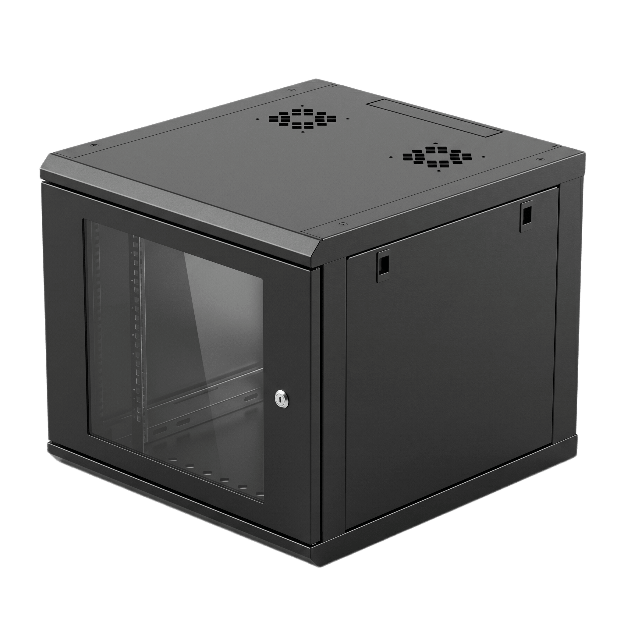 Gabinete de Pared 9U de 635 mm de Profundidad, Rack de 19 in en Acero Reforzado: Compacto y Resistente para Soluciones Profesionales
