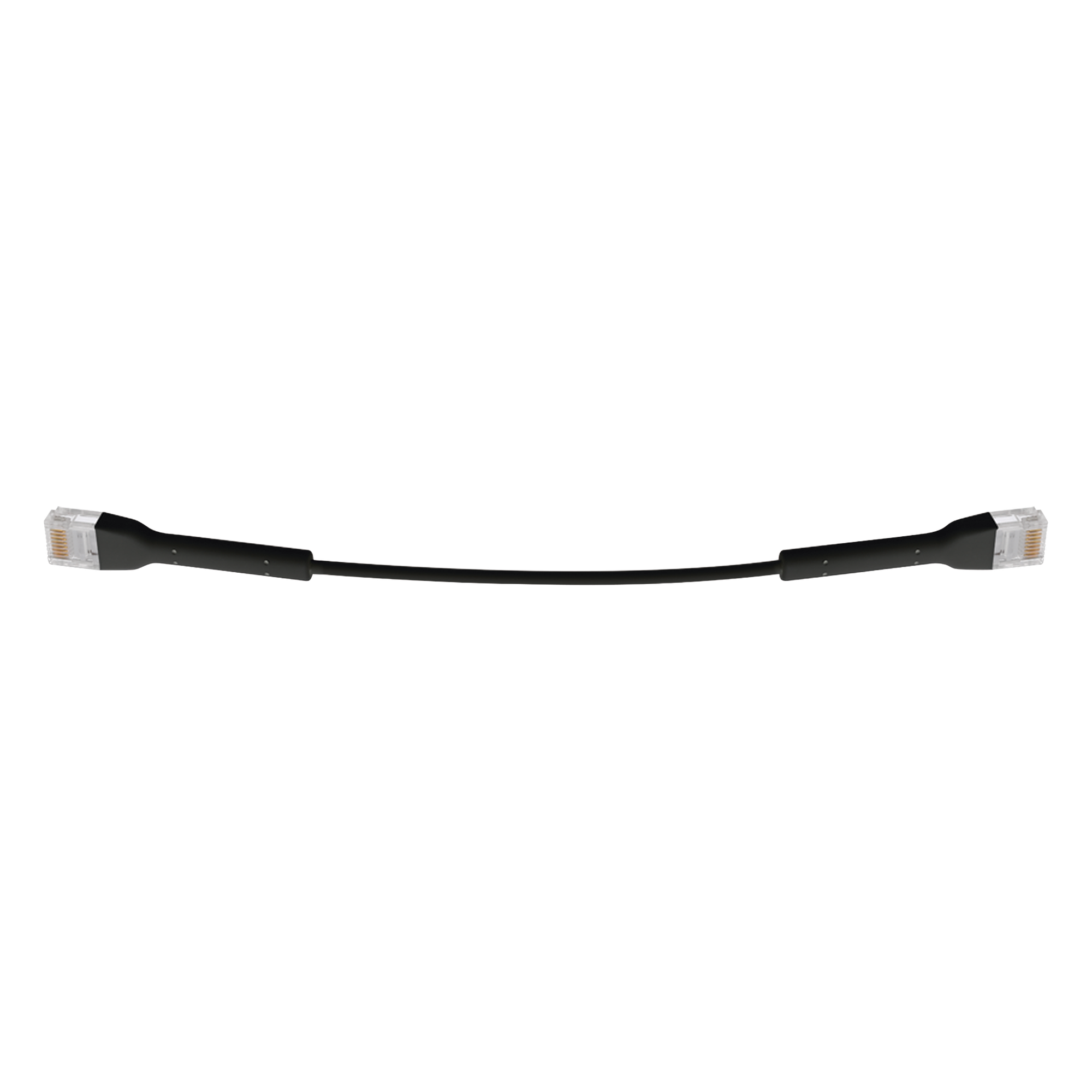 UniFi Ethernet Patch Cable Cat6 de 22 cm (8.66 pulgadas), Color Negro — UBIQUITI · SKU UC-PATCH-RJ45-BK