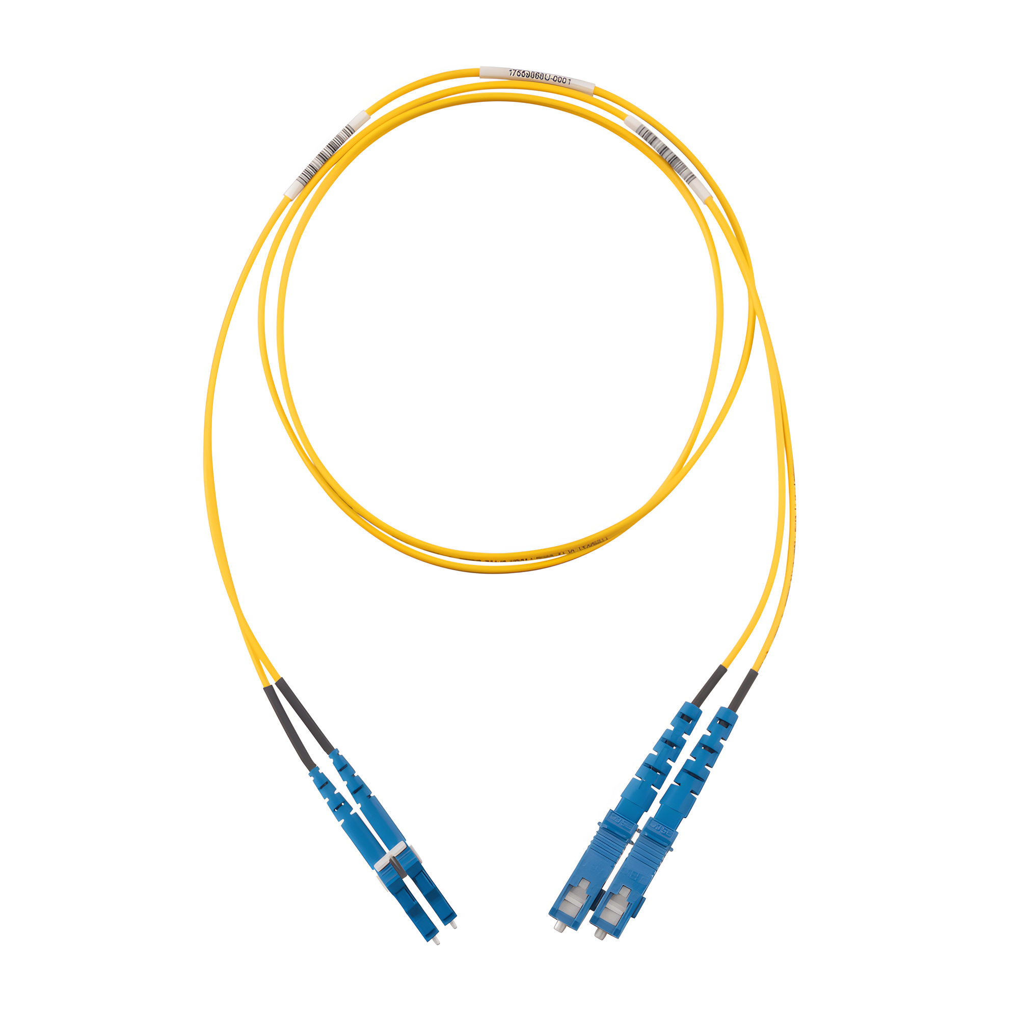 Jumper de Fibra Optica Monomodo 9/125 OS2, LC-SC Duplex, OFNR (Riser), Color Amarillo, 15 Metros (49.21 Pies) — PANDUIT · SKU F92ERLNSNSNM015