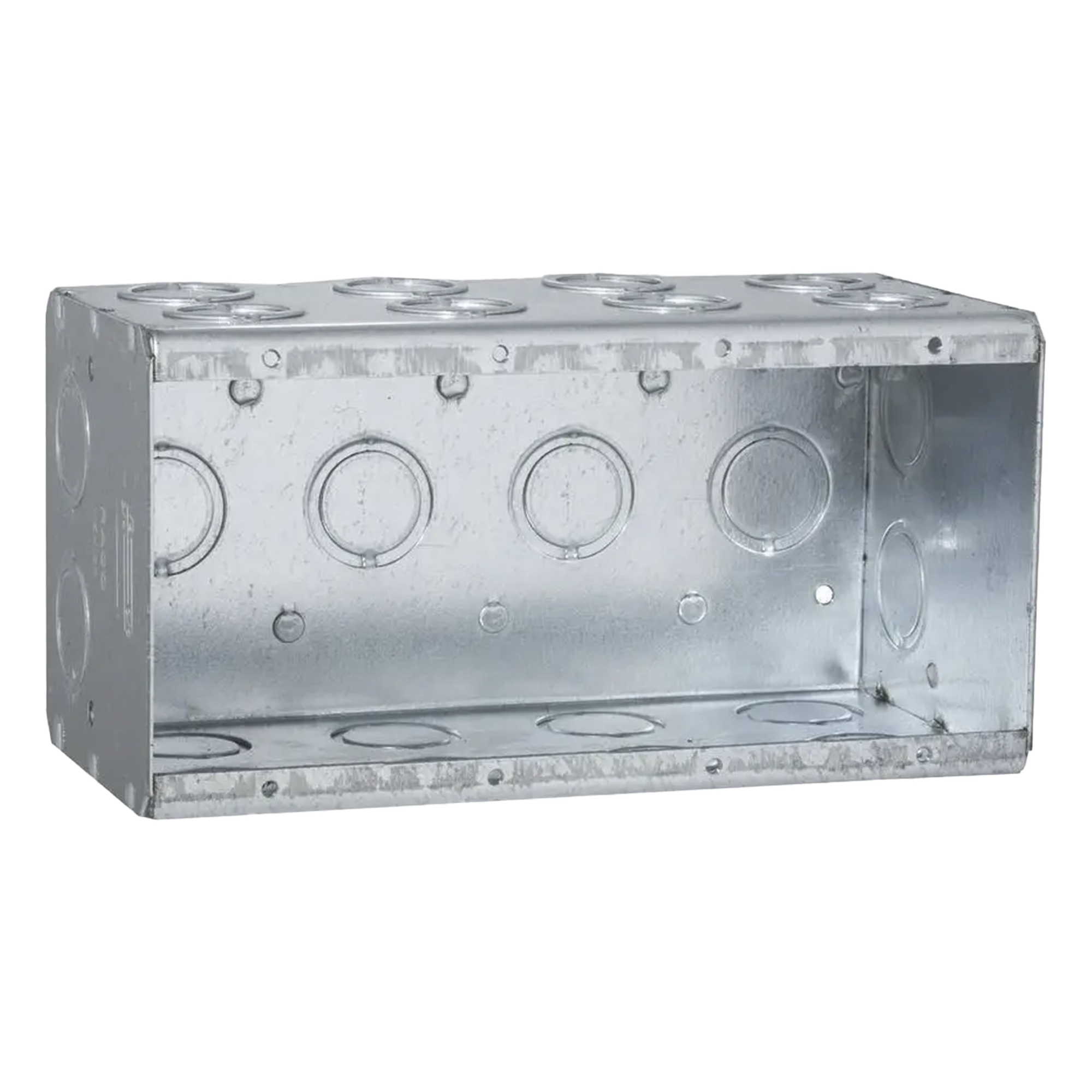 Caja Multigang de 4 Gangs/ Profundidad de 3-1/2 Pulgadas (8.89 cm)/ 24 Entradas de 1/2 - 3/4 Pulgadas (1.27 - 1.91 cm) — RACO · SKU HUB-698