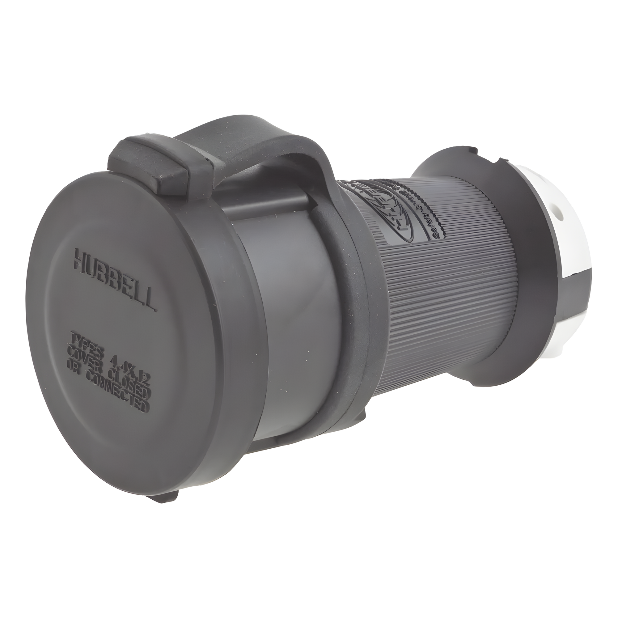 Conector Industrial con Bloqueo de Media Vuelta / 30 A 120/208 V CA / Nema L21-30R / 4 Polos 5 Hilos / Color Blanco y Negro / Grado Industrial