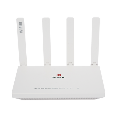 ONU GPON/EPON con Wi-Fi 6 AX1500 / 4 Puertos Gigabit / Puerto PON SC/UPC, Hasta 1500 Mbps