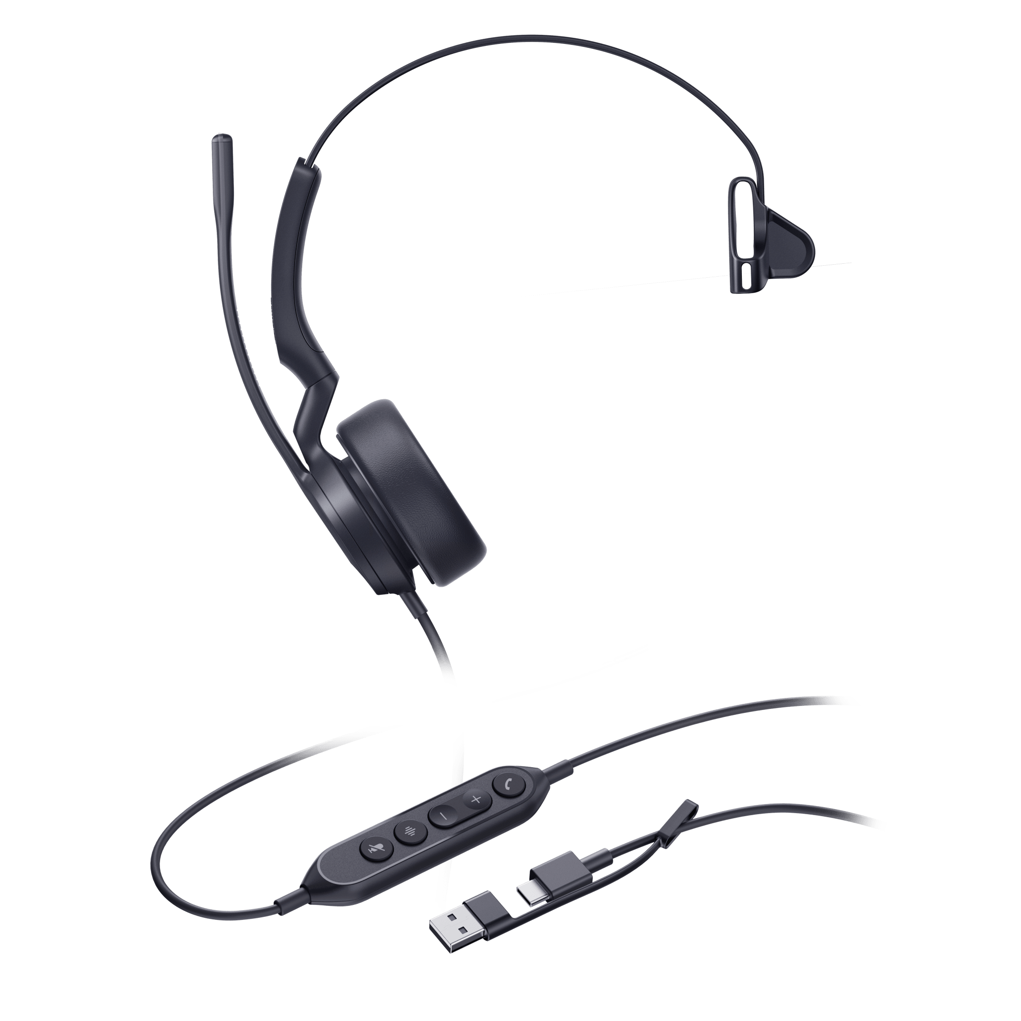 Diadema Alámbrica Yealink UH44 Mono USB-C/A Certificada con Microsoft Teams — YEALINK · SKU UH44-MONO-TEAMS-USB-C/A