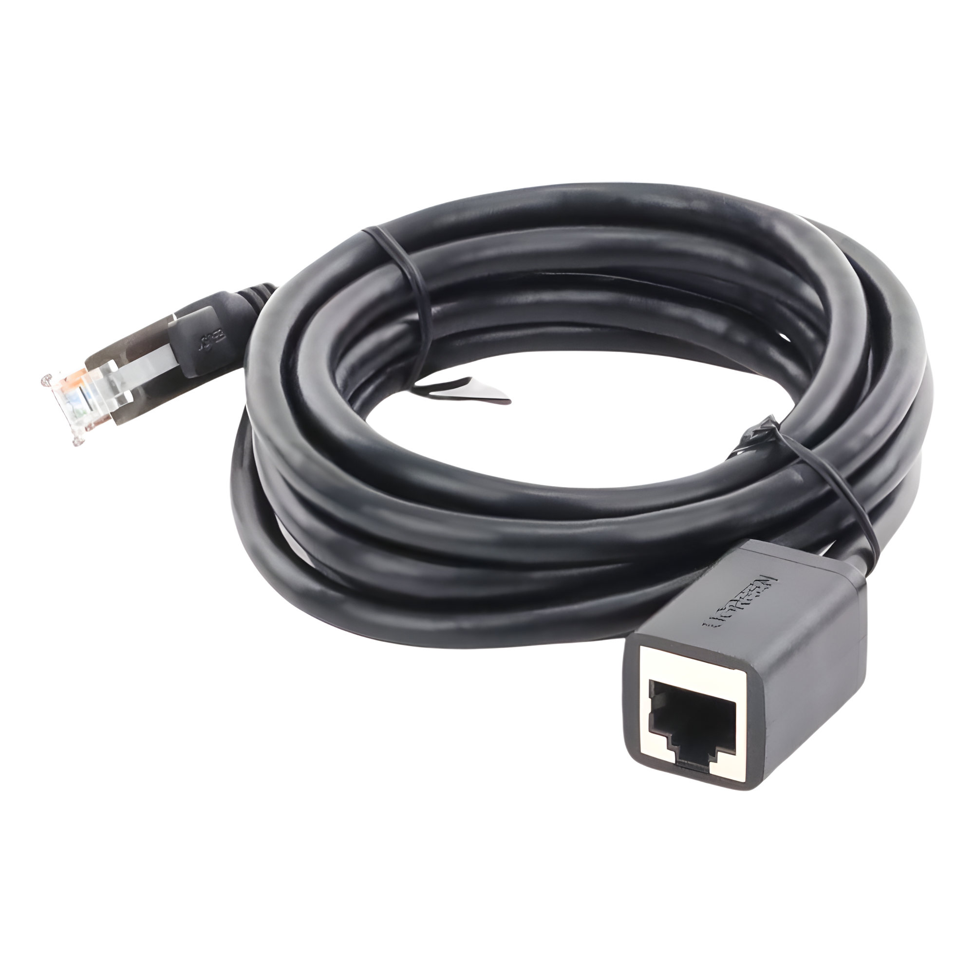 Cable de Extensión Cat6 RJ45 F/UTP / Macho a Hembra / 2 Metros (6.56 Pies) / Método de Conexión 568B / Velocidad de Transmisión 1000Mbps / Ancho de Banda del Canal 250MHz / Caja de Cobre / Negro