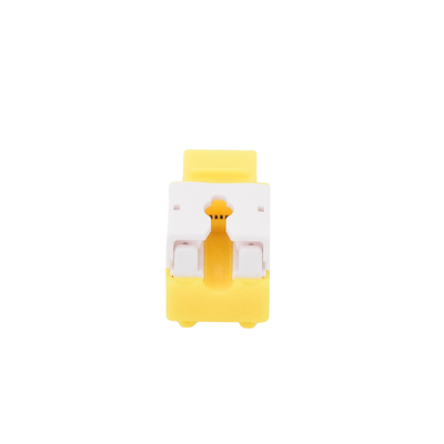 Módulo Jack Keystone Cat5e con Terminación 110 (Punchdown) para Faceplate - Color Amarillo