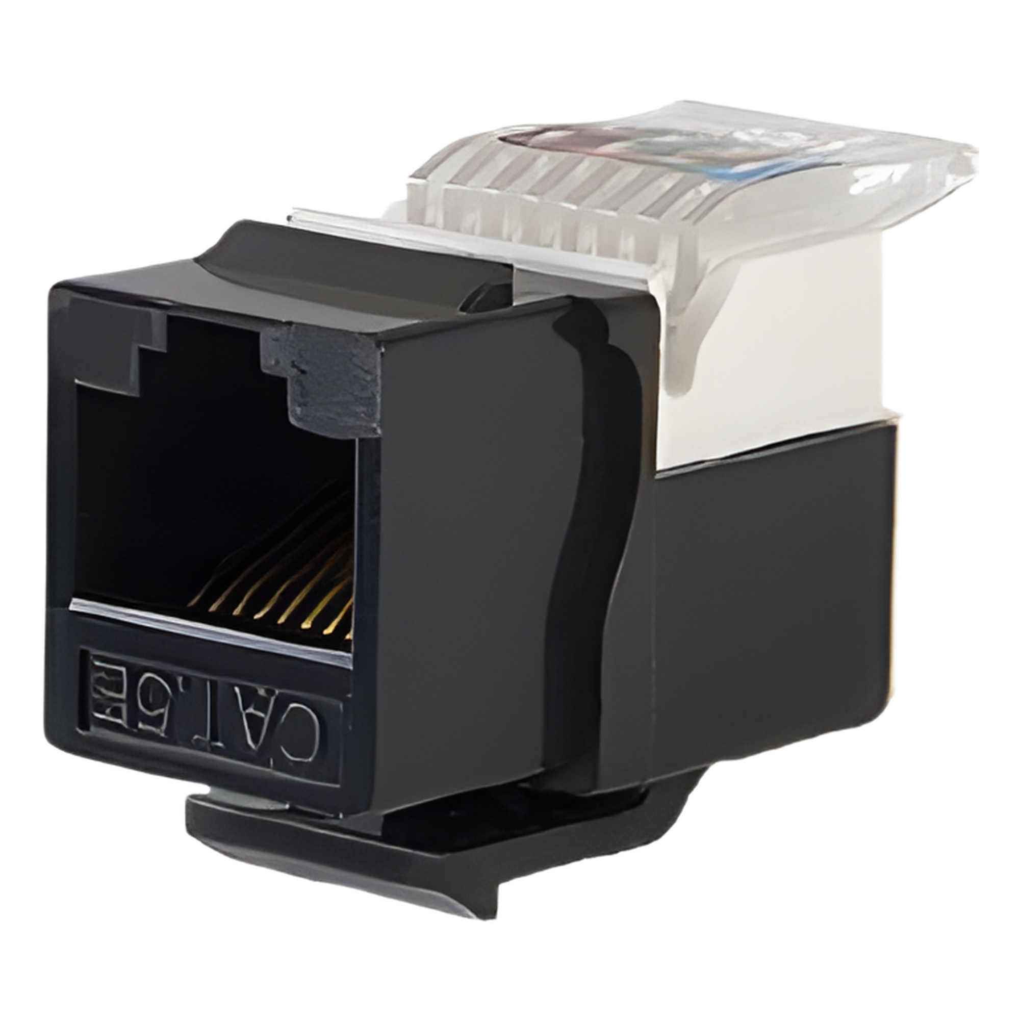 Módulo Jack Keystone Cat5e sin Herramienta (toolless) para faceplate - Color Negro — LINKEDPRO BY EPCOM · SKU LP-KJ-516-BK