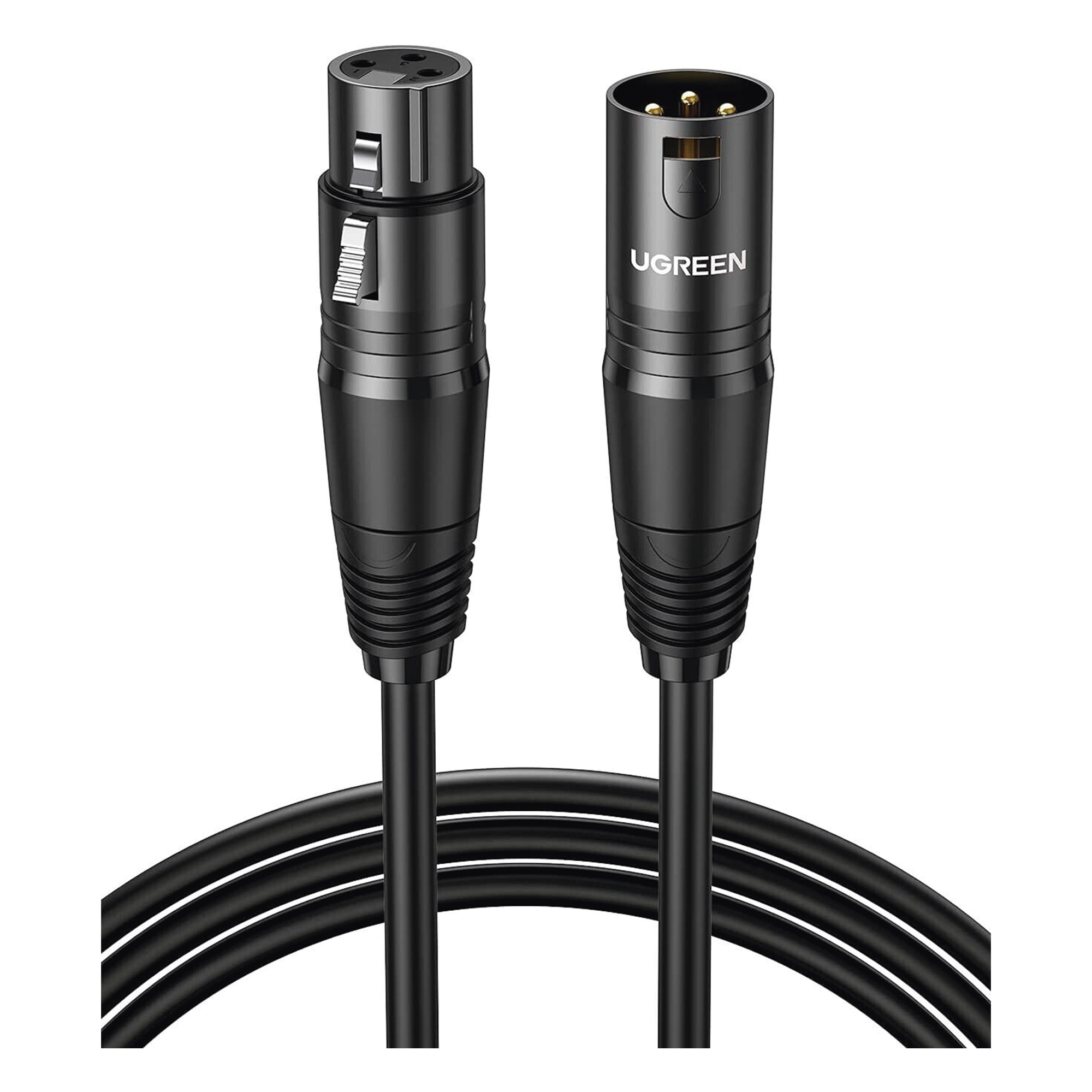 Cable para Micrófono XLR Tipo Canon Macho a Hembra | 15 Metros | Plug & Play | Anti interferencias | Triple Blindaje | Alta Calidad | Color Negro. — UGREEN · SKU 20716