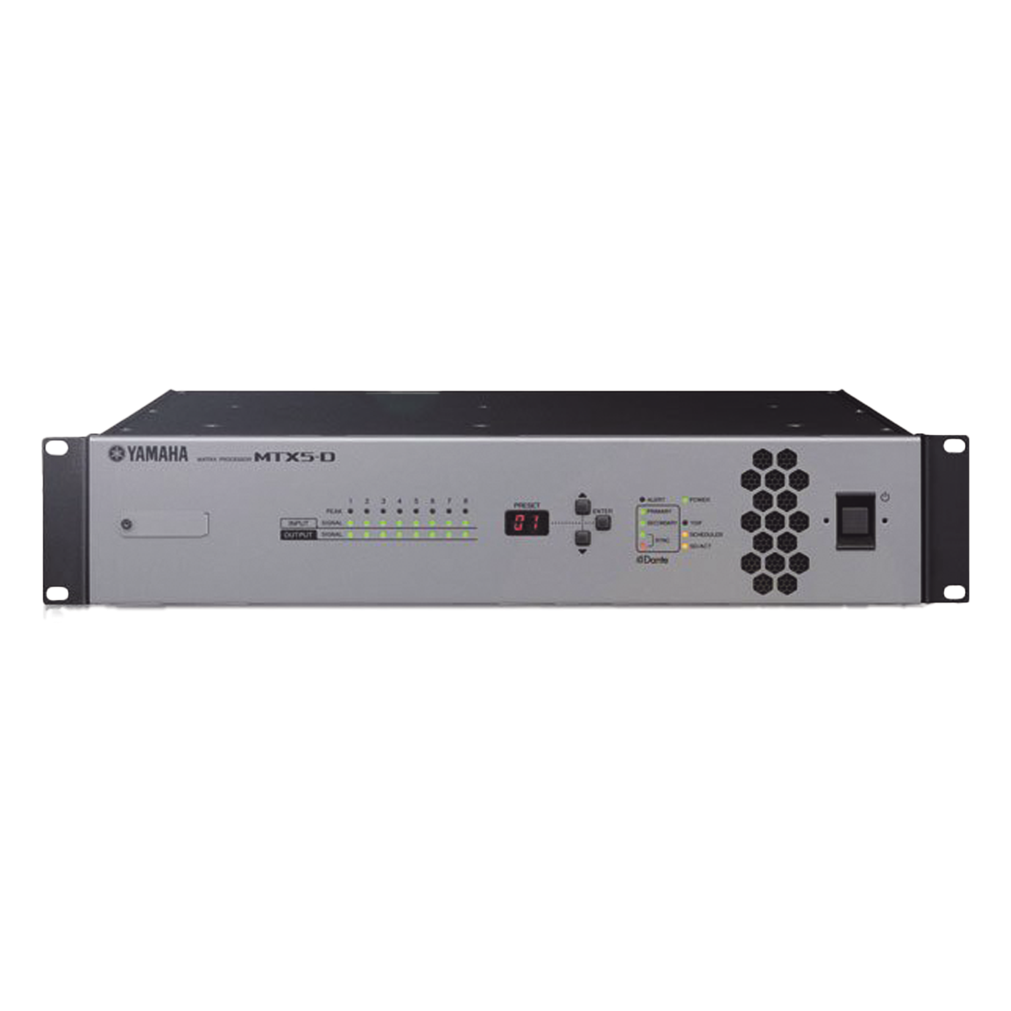 Procesador Matricial de Audio | DSP | 34 Entradas (entre digital y análogas) x 16 Salidas | Ideal para Instalaciones Comerciales | Interfaz Dante